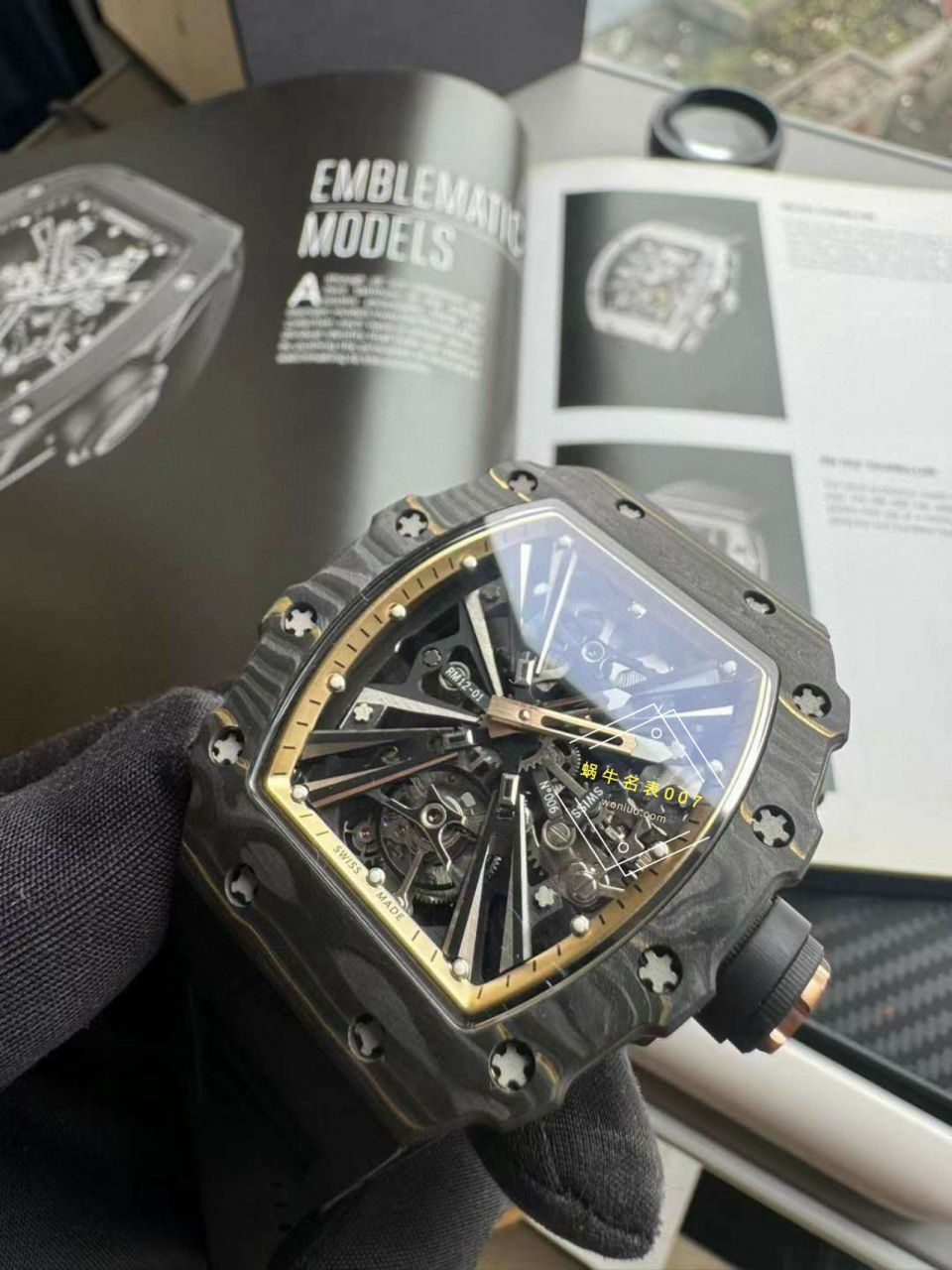 VVS新品 RICHARD MILLE 米尔超A1比1高仿手表RM12-01 NTPT Tourbillon  wrist watch  / VVSRM1201