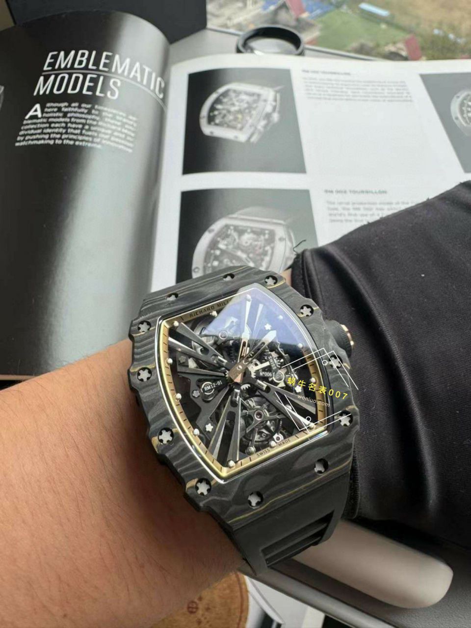 VVS新品 RICHARD MILLE 米尔超A1比1高仿手表RM12-01 NTPT Tourbillon  wrist watch  / VVSRM1201