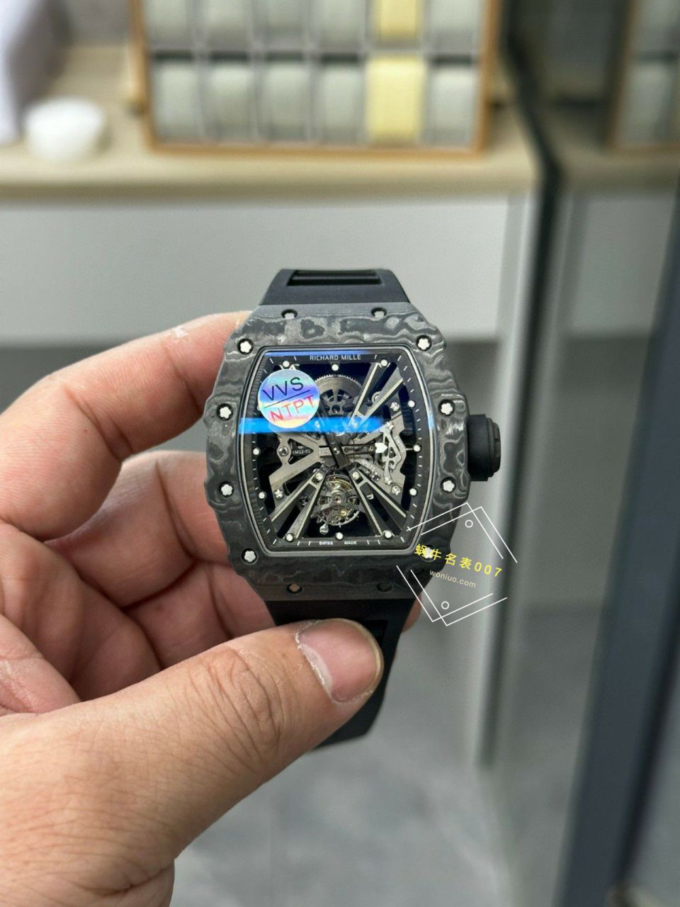 VVS新品 RICHARD MILLE 米尔超A1比1高仿手表RM12-01 NTPT Tourbillon  wrist watch  / VVSRM1201