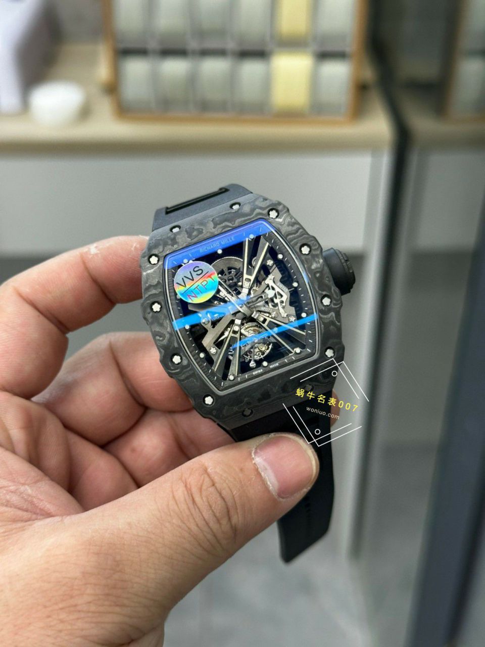 VVS新品 RICHARD MILLE 米尔超A1比1高仿手表RM12-01 NTPT Tourbillon  wrist watch  / VVSRM1201