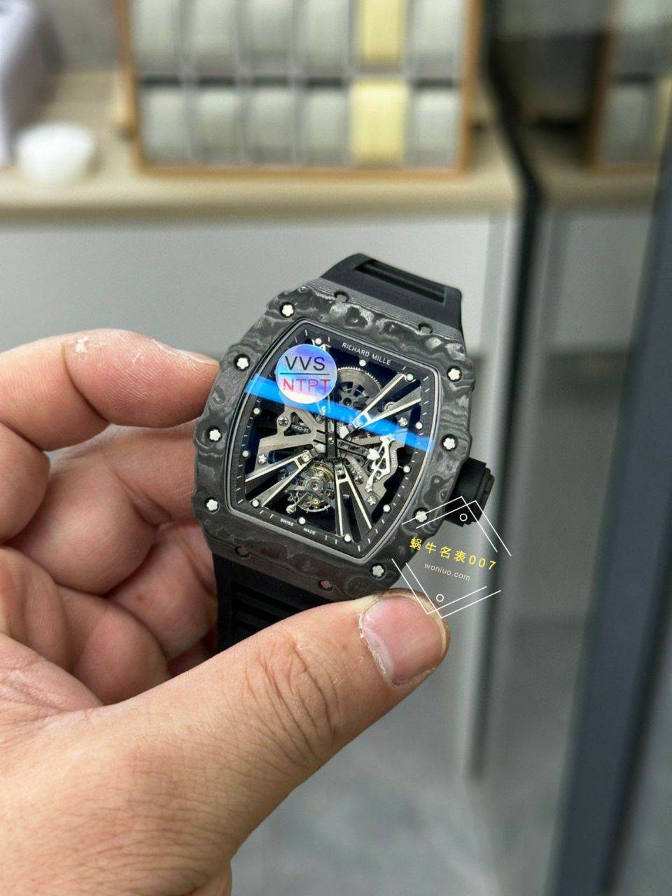VVS新品 RICHARD MILLE 米尔超A1比1高仿手表RM12-01 NTPT Tourbillon  wrist watch  / VVSRM1201