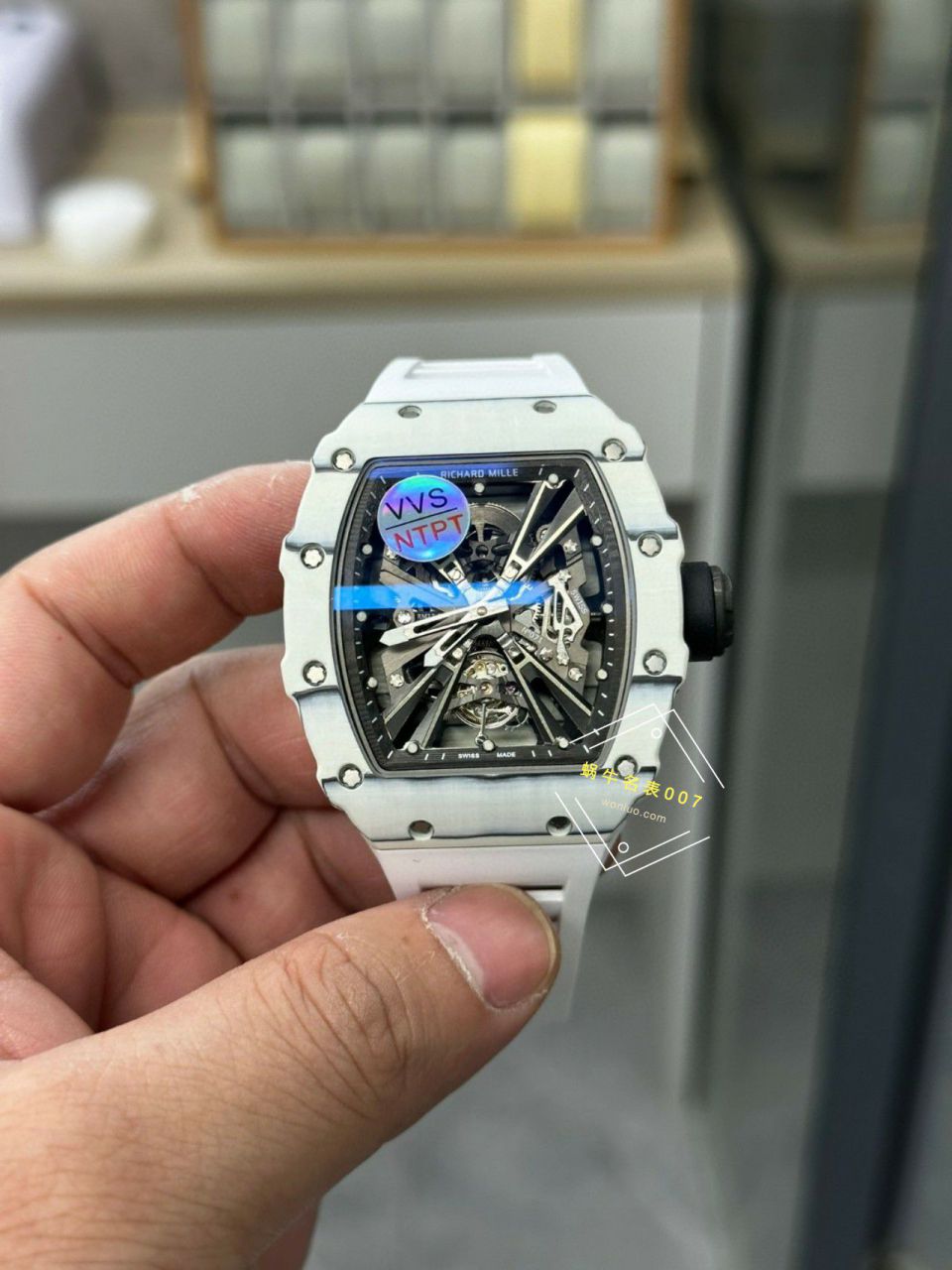 VVS新品 RICHARD MILLE 米尔超A1比1高仿手表RM12-01 NTPT Tourbillon  wrist watch  / VVSRM1201
