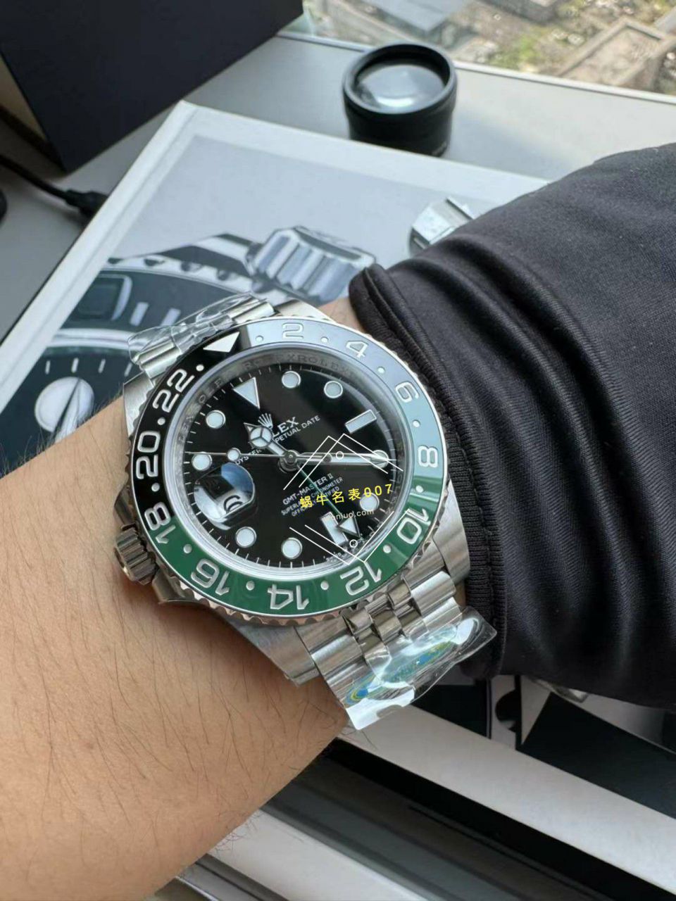 clean左撇子雪碧圈 Rolex  GMT MASTER II一比一复刻高仿手表m126720vtnr-0002  / R825
