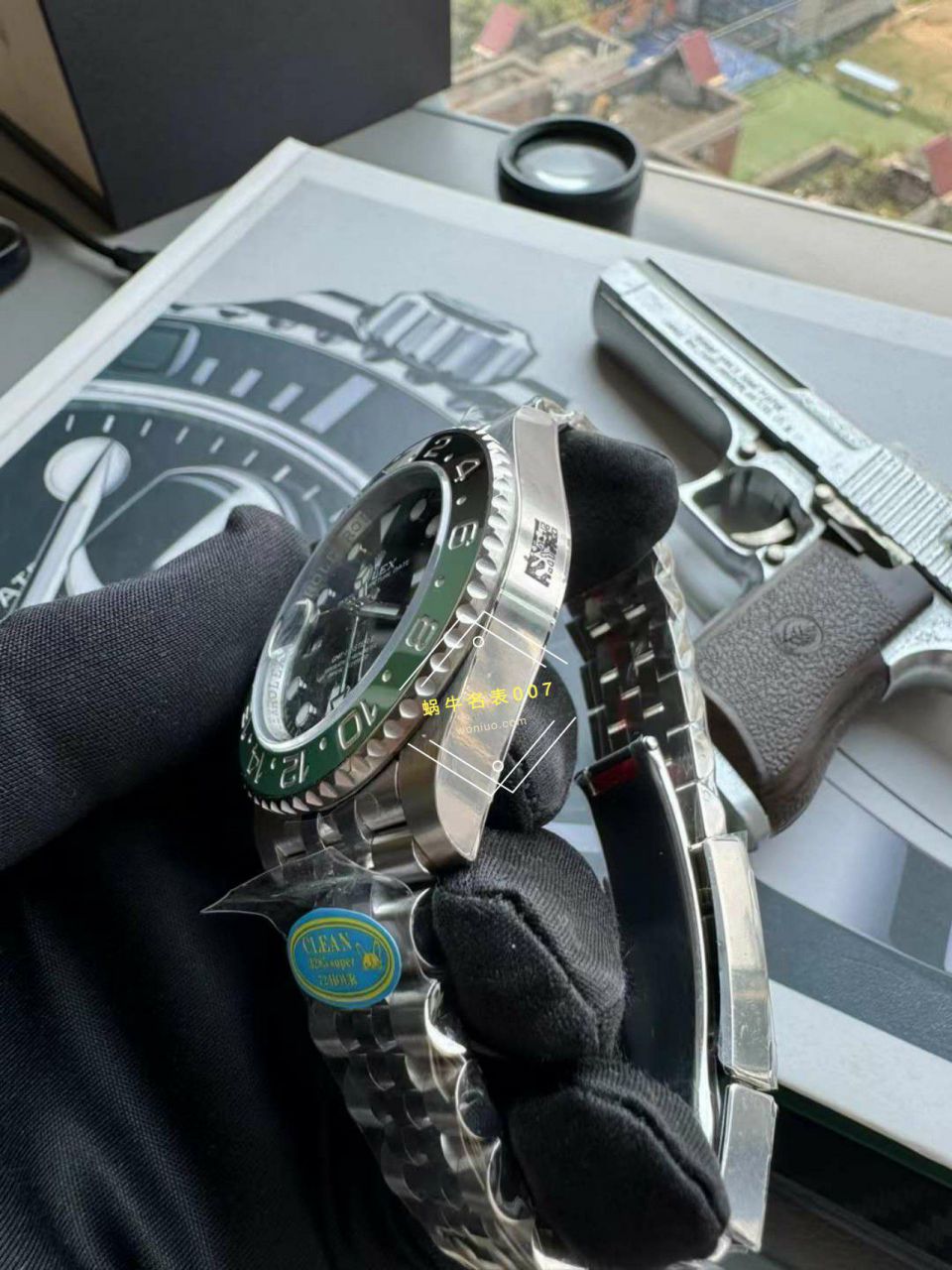 clean左撇子雪碧圈 Rolex  GMT MASTER II一比一复刻高仿手表m126720vtnr-0002  / R825