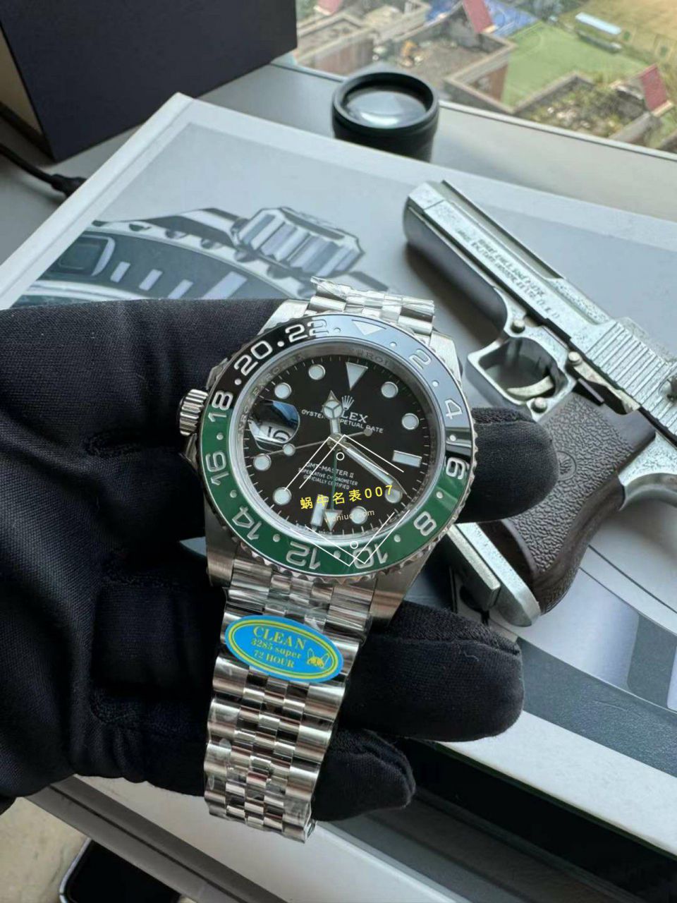 clean左撇子雪碧圈 Rolex  GMT MASTER II一比一复刻高仿手表m126720vtnr-0002  / R825