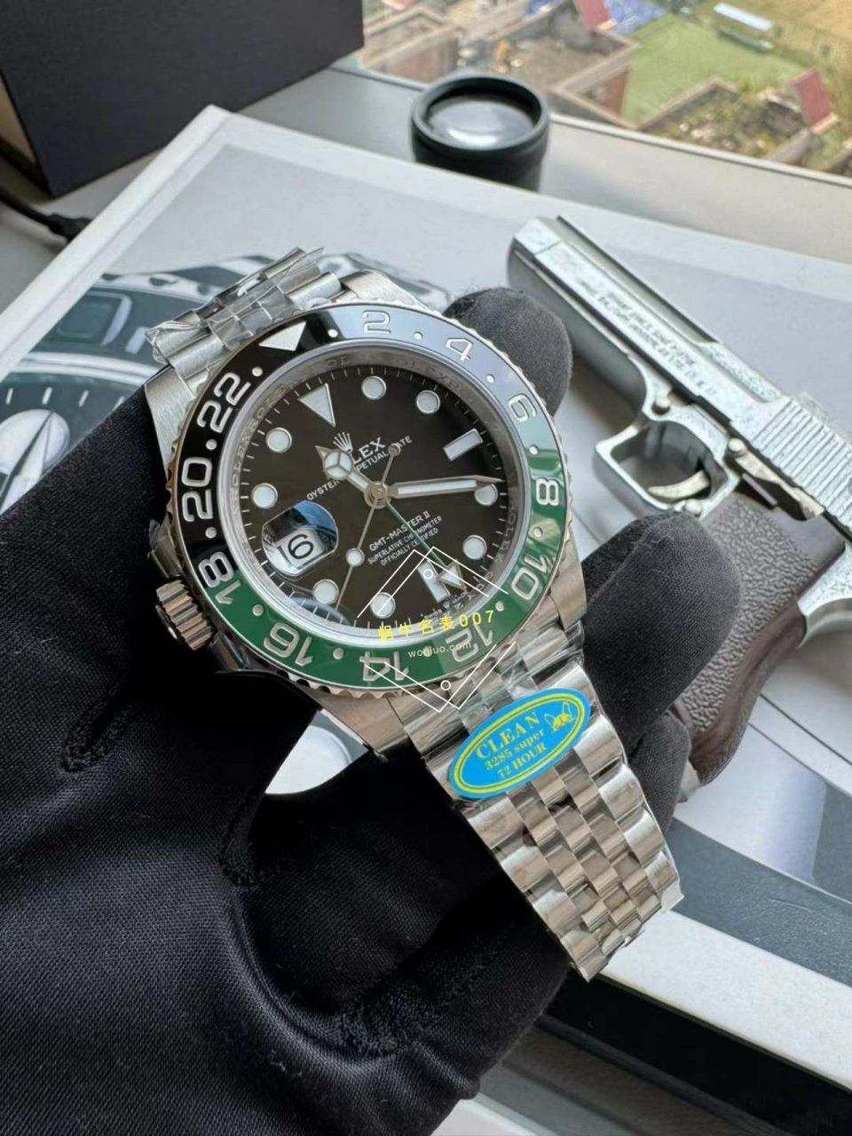 clean左撇子雪碧圈 Rolex  GMT MASTER II一比一复刻高仿手表m126720vtnr-0002  / R825