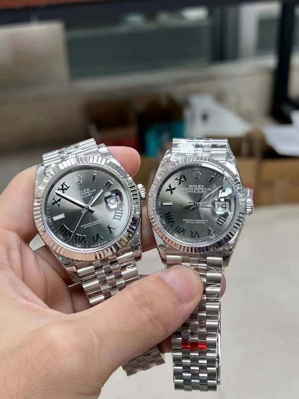 vs Rolex   Datejust 复刻高仿41毫米m126334-0022 wrist watch (绿罗&绿萝) / R829