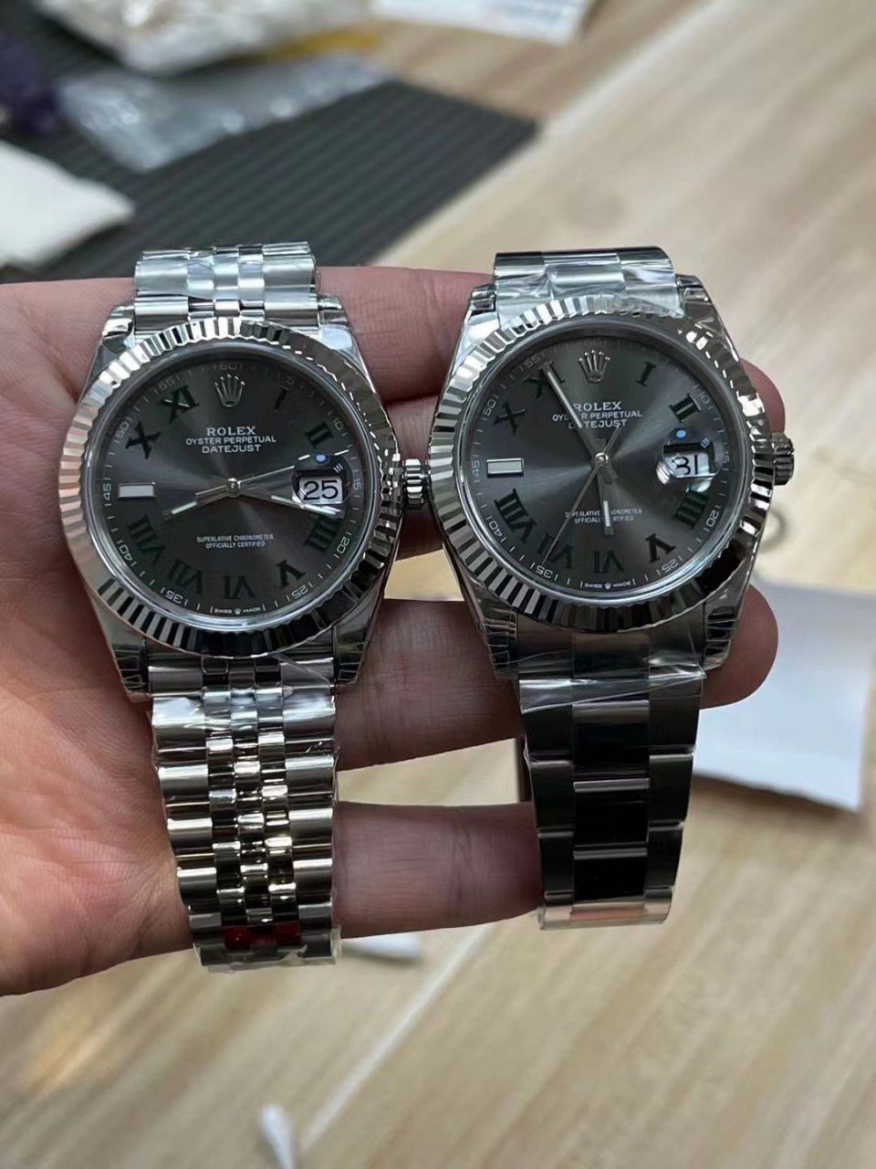 vs Rolex   Datejust 复刻高仿41毫米m126334-0022 wrist watch (绿罗&绿萝) / R829