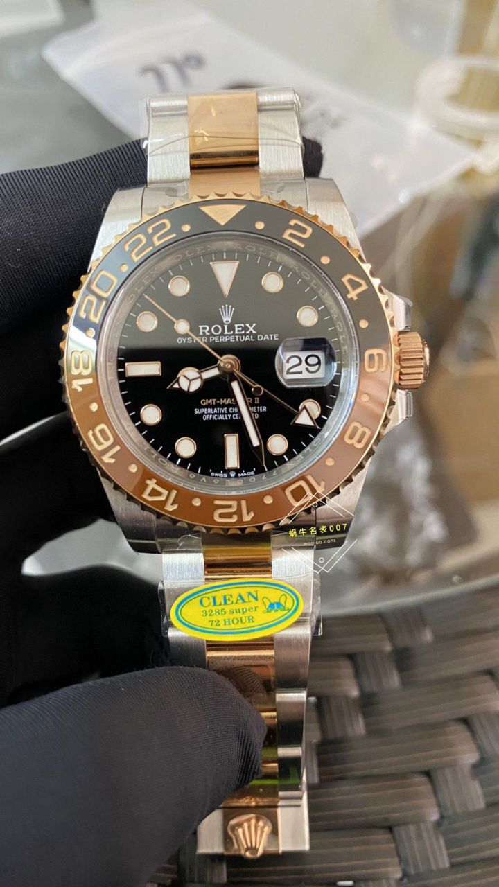 Clean Factory  Rolex  GMT MASTER 高仿沙士圈大闸蟹m126711chnr-0002，m126715chnr-0001 wrist watch  / R831