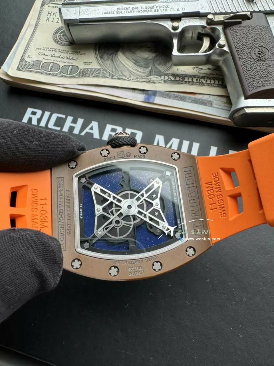 YS Factory  top 复刻高仿手表RICHARD MILLE理查米尔（Richard Mille）男士系列RM52-05 PHARRELL WILLIAMS  Tourbillon  wrist watch  / RM52-05