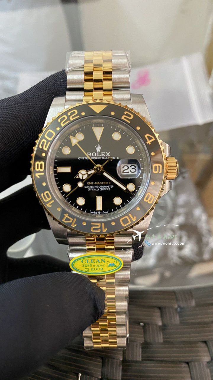 clean Rolex 一比一复刻高仿手表 GMT MASTER 皮蛋圈m126713grnr-0001 wrist watch  / R838