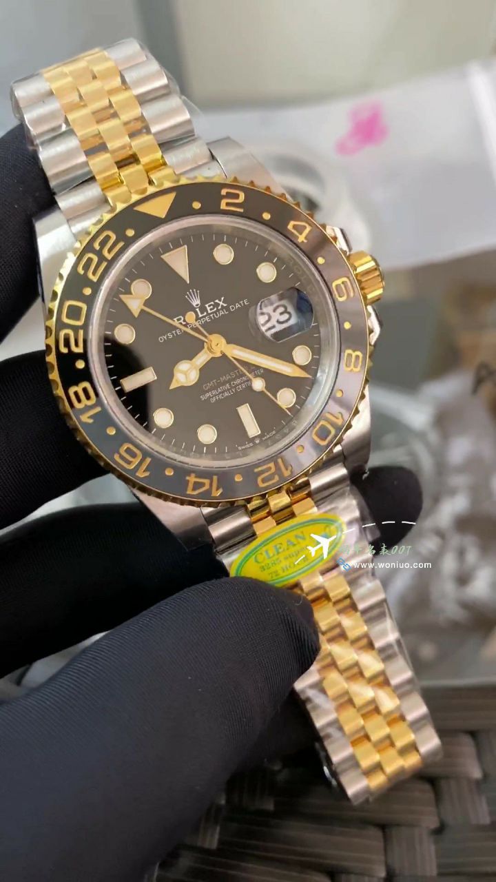 clean Rolex 一比一复刻高仿手表 GMT MASTER 皮蛋圈m126713grnr-0001 wrist watch  / R838