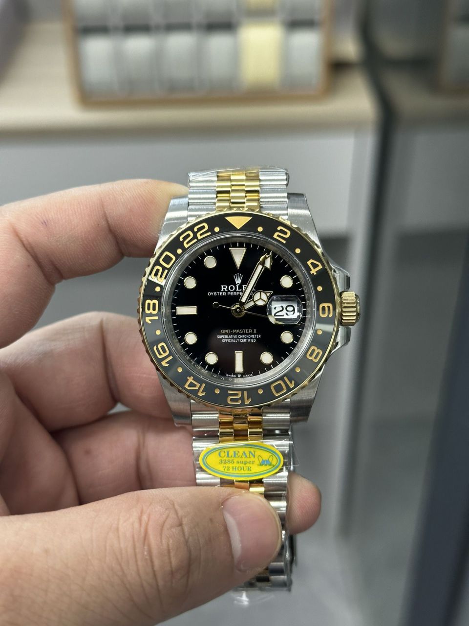 clean Rolex 一比一复刻高仿手表 GMT MASTER 皮蛋圈m126713grnr-0001 wrist watch  / R838