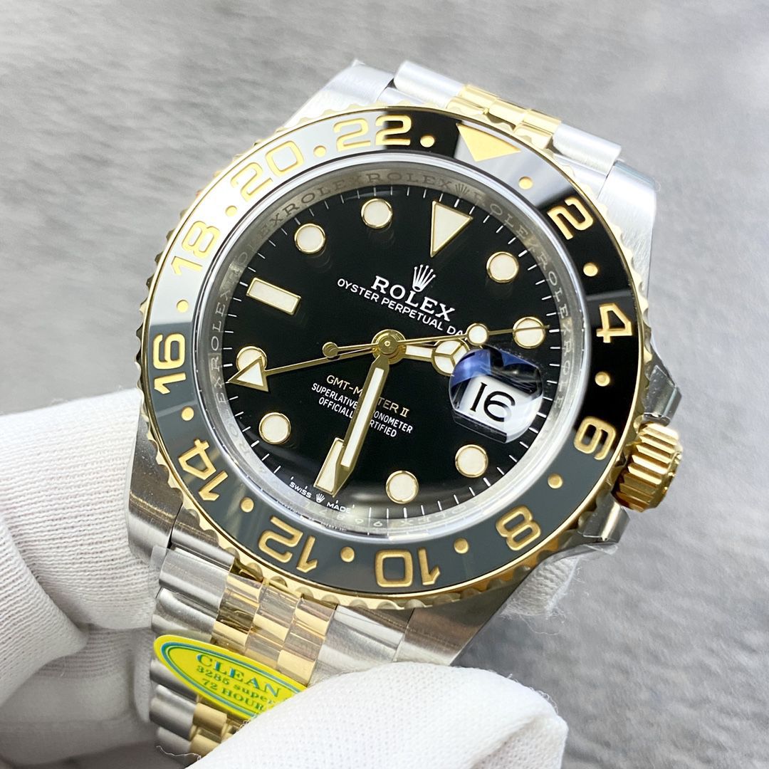 clean Rolex 一比一复刻高仿手表 GMT MASTER 皮蛋圈m126713grnr-0001 wrist watch  / R838