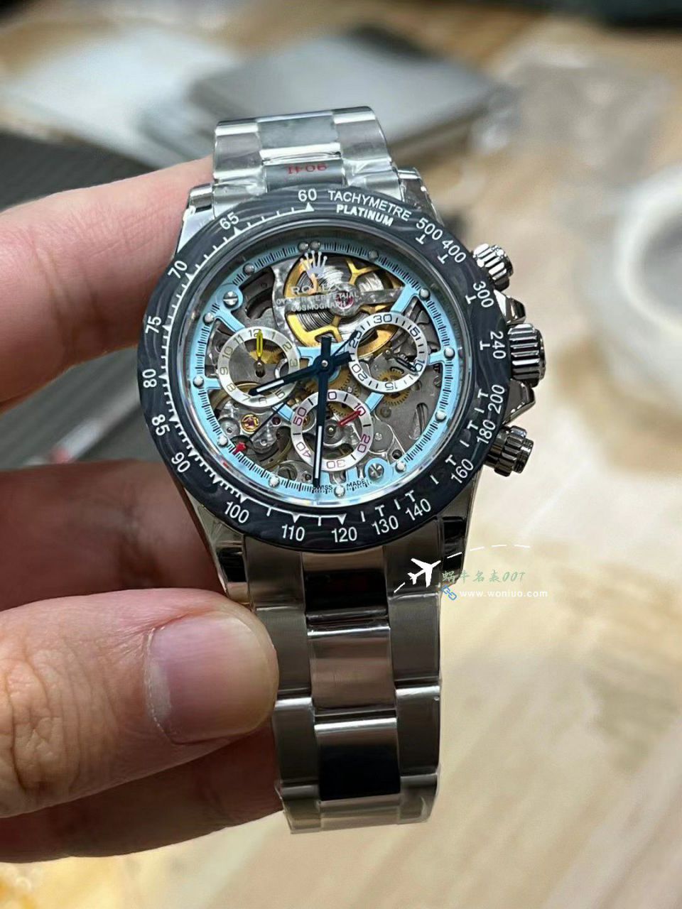 N Factory 出品 Rolex 超级限定版镂空 Ditongna 独家4130计时镂空 Movement  wrist watch  / R776