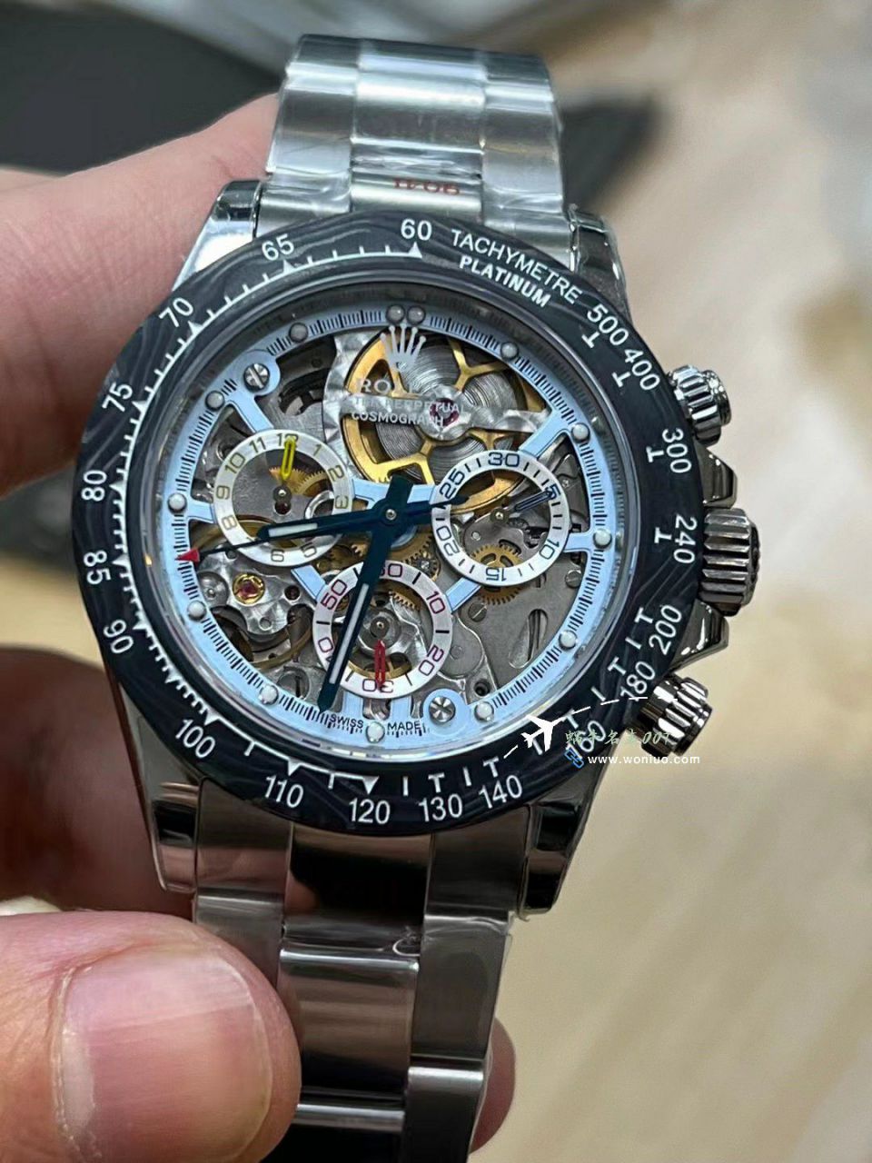 N Factory 出品 Rolex 超级限定版镂空 Ditongna 独家4130计时镂空 Movement  wrist watch  / R776
