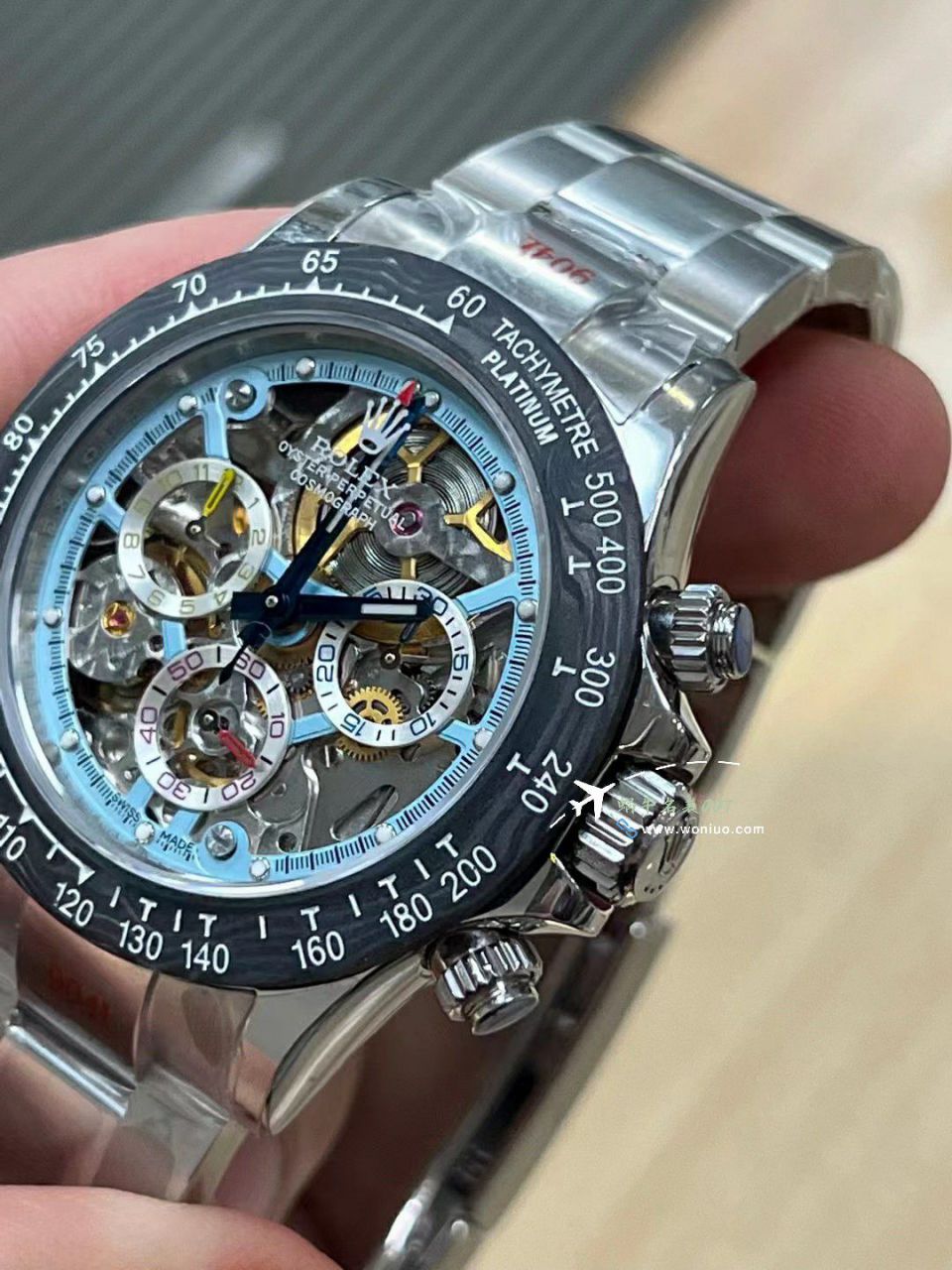 N Factory 出品 Rolex 超级限定版镂空 Ditongna 独家4130计时镂空 Movement  wrist watch  / R776