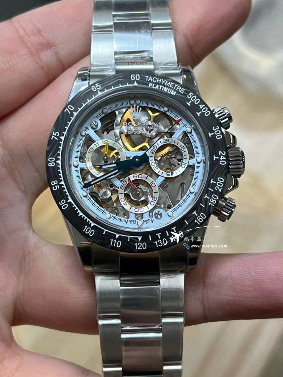 N Factory 出品 Rolex 超级限定版镂空 Ditongna 独家4130计时镂空 Movement  wrist watch  / R776