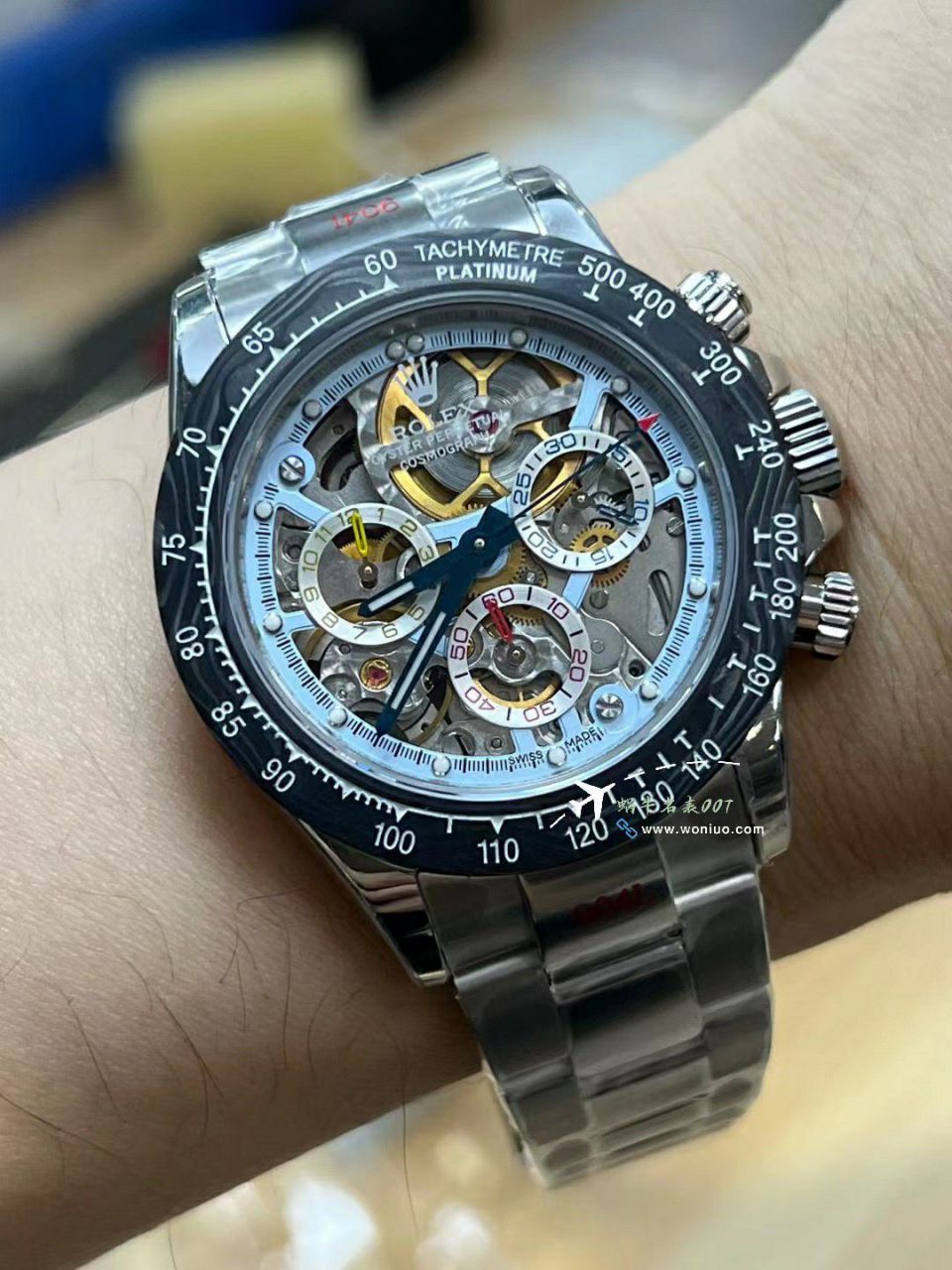 N Factory 出品 Rolex 超级限定版镂空 Ditongna 独家4130计时镂空 Movement  wrist watch  / R776