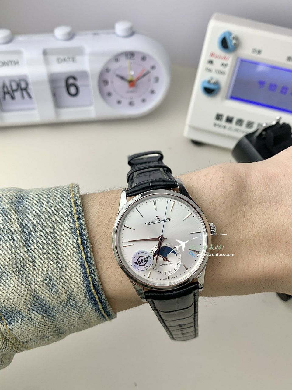  Video analysis APS Factory  Jaeger-LeCoultre 月相 top 复刻高仿超薄月相1368480，1362511，1368471，1368430手表 / JJ196
