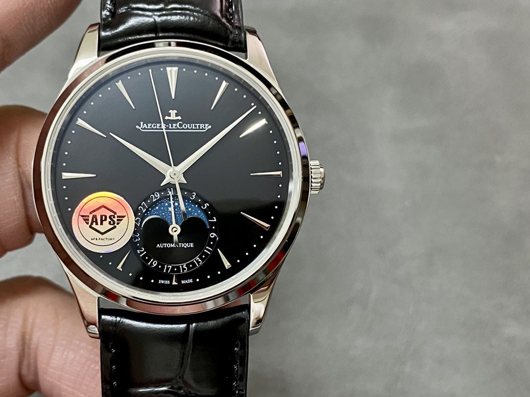 APS超A复刻高仿 Jaeger-LeCoultre 大师 Jaeger-LeCoultre 月相新品1368471手表 / JJ198