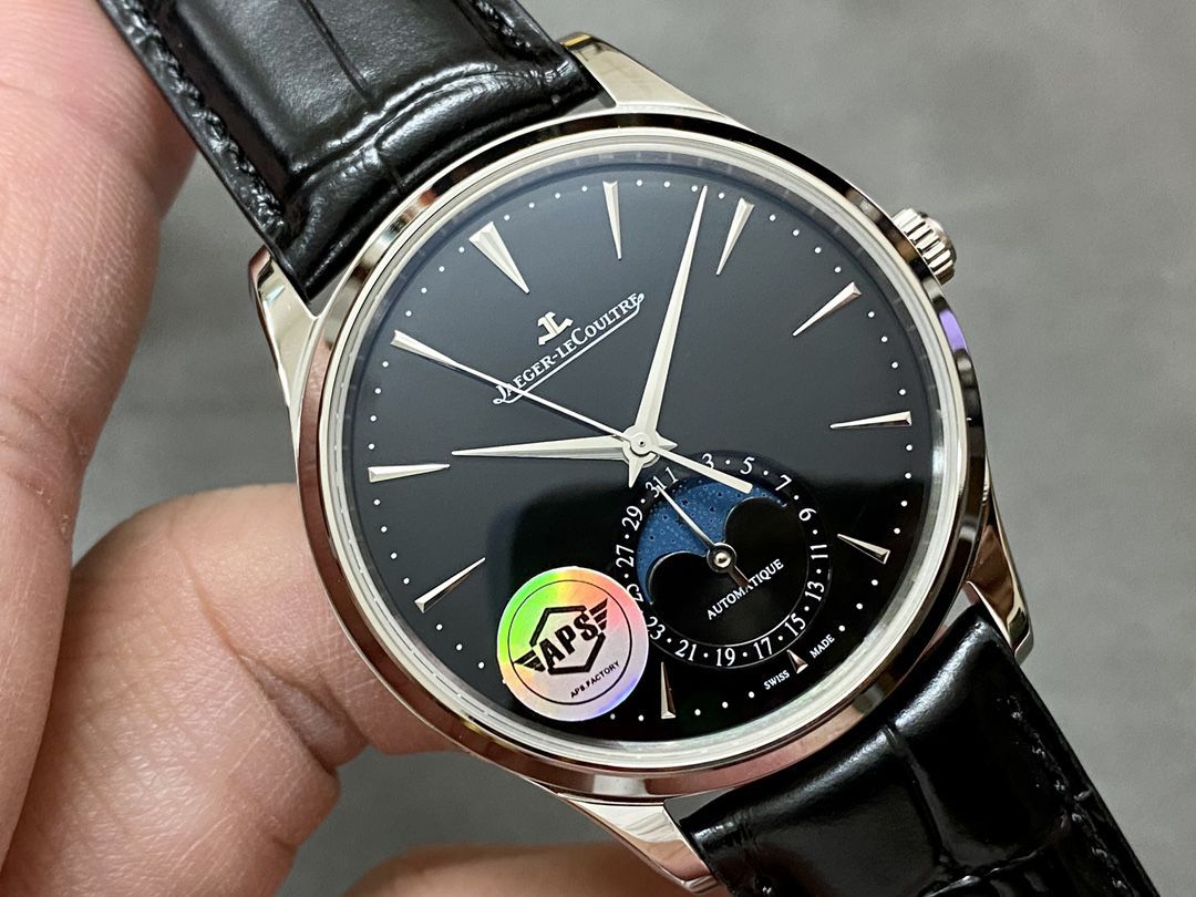 APS超A复刻高仿 Jaeger-LeCoultre 大师 Jaeger-LeCoultre 月相新品1368471手表 / JJ198