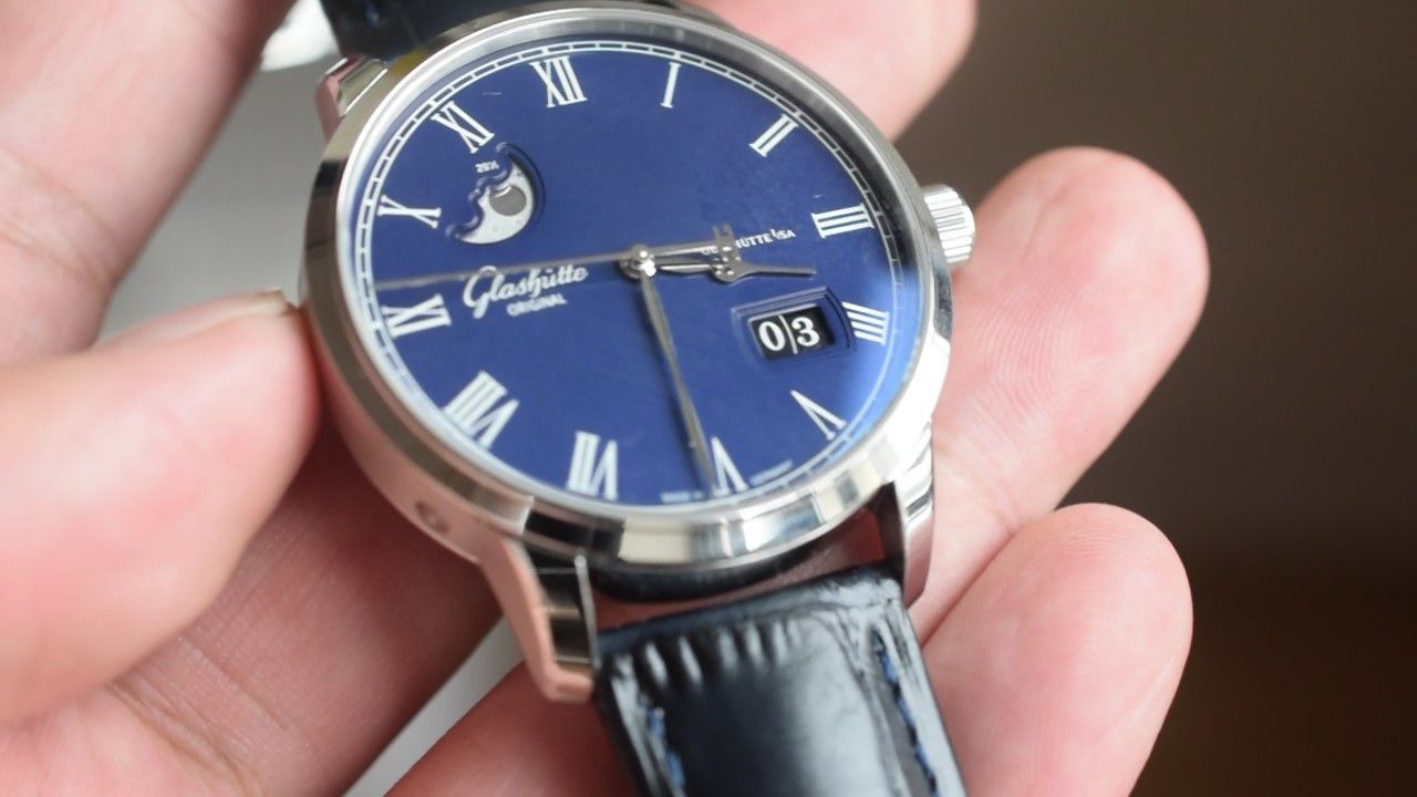  Video analysis glashuette original原创议员月相 top 复刻高仿100-04-05-12-30，1-36-04-01-02-61，1-36-24-02-05-62 / GLA070