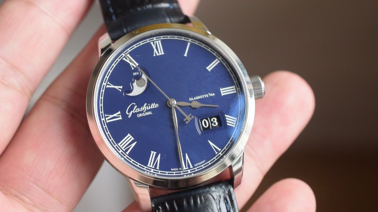  Video analysis glashuette original原创议员月相 top 复刻高仿100-04-05-12-30，1-36-04-01-02-61，1-36-24-02-05-62 / GLA070