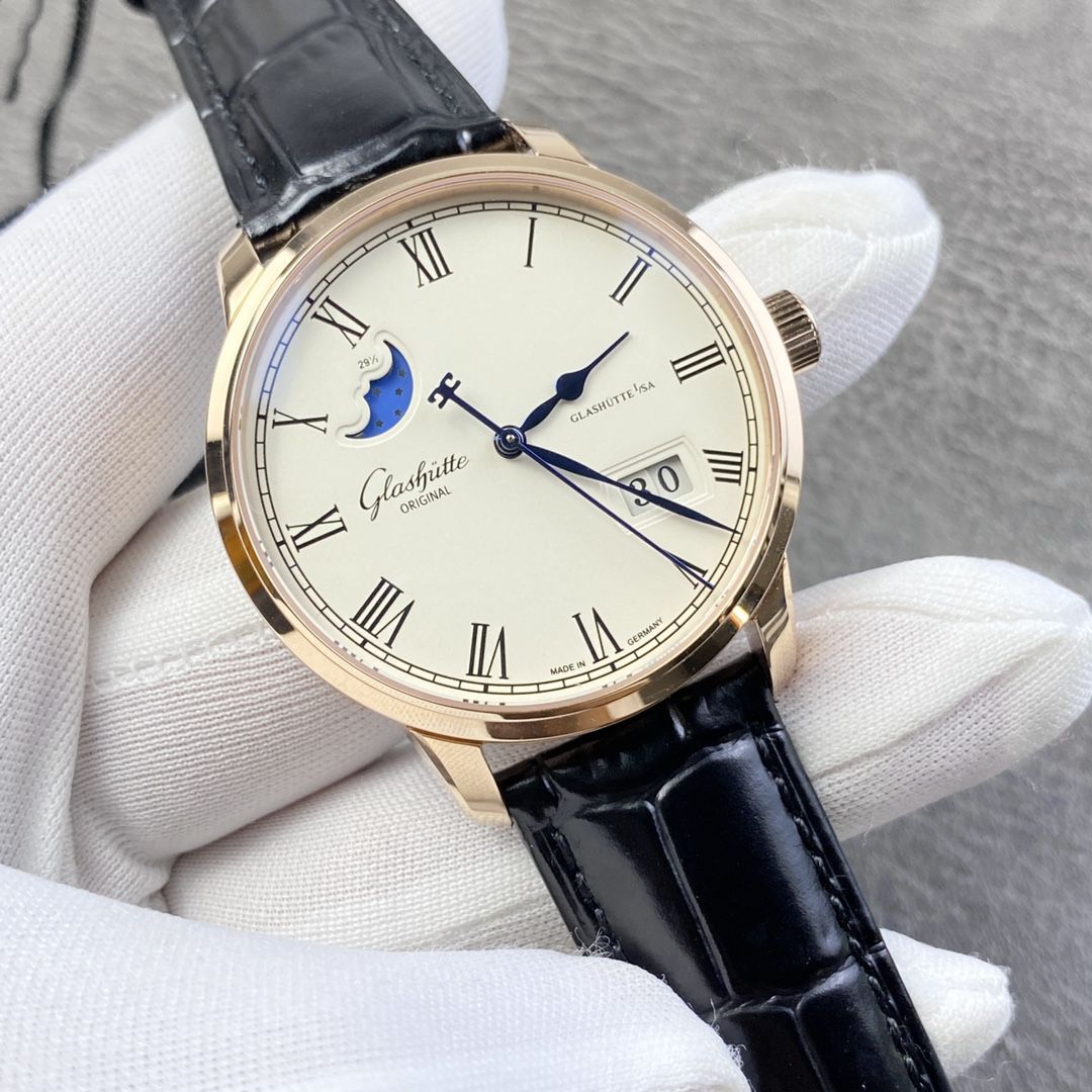  Video analysis glashuette original原创议员月相 top 复刻高仿100-04-05-12-30，1-36-04-01-02-61，1-36-24-02-05-62 / GLA070