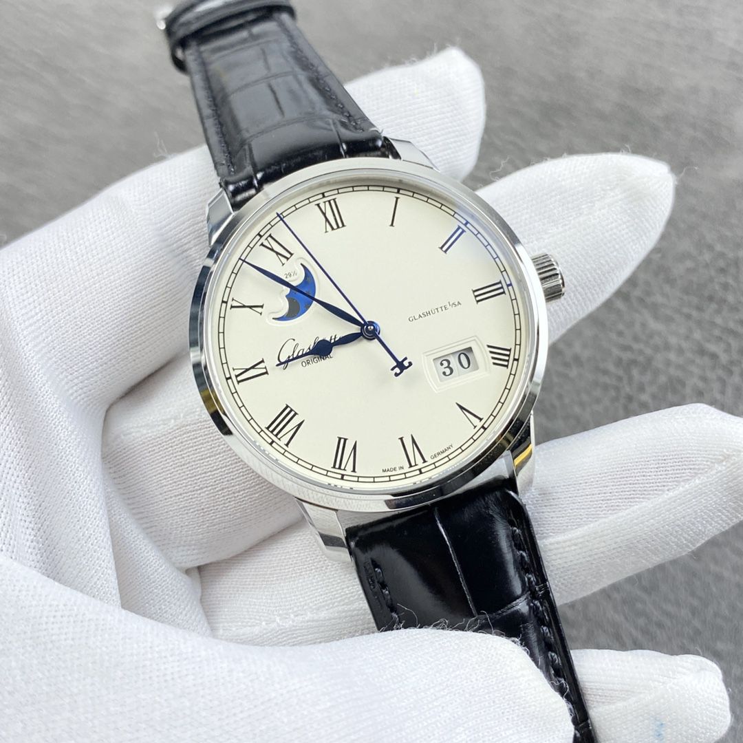  Video analysis glashuette original原创议员月相 top 复刻高仿100-04-05-12-30，1-36-04-01-02-61，1-36-24-02-05-62 / GLA070