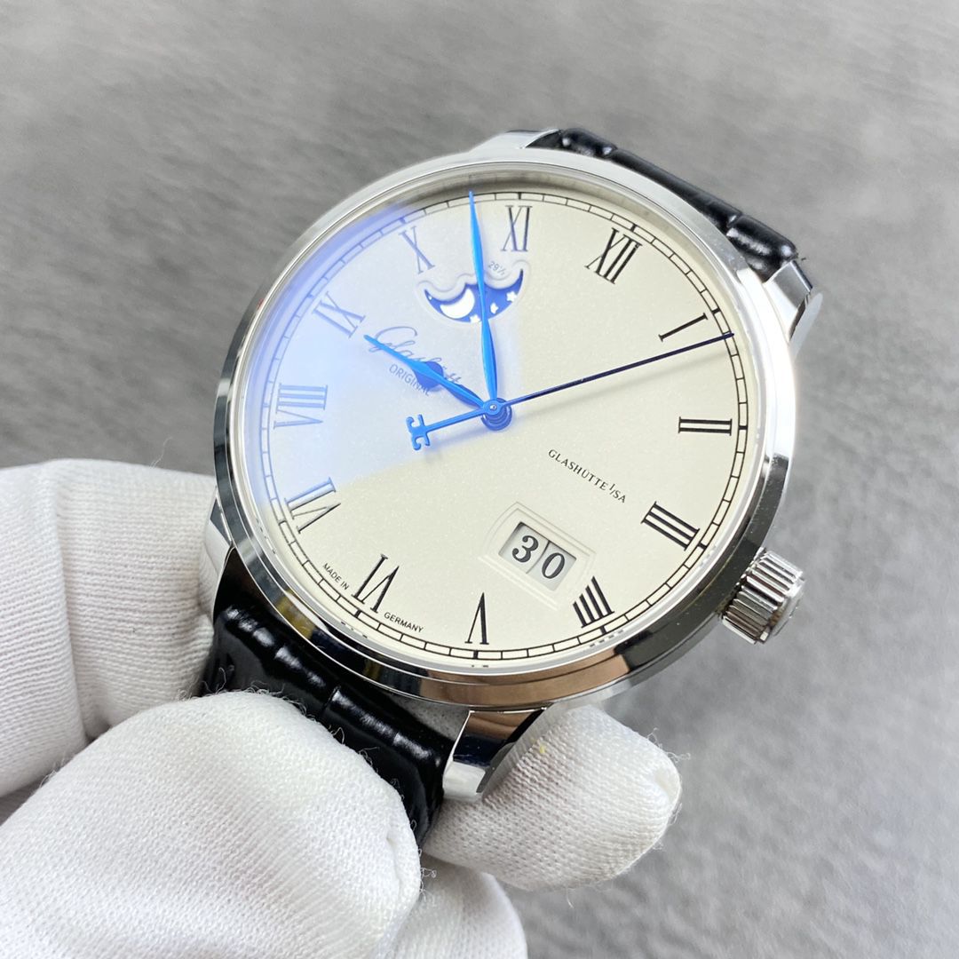  Video analysis glashuette original原创议员月相 top 复刻高仿100-04-05-12-30，1-36-04-01-02-61，1-36-24-02-05-62 / GLA070