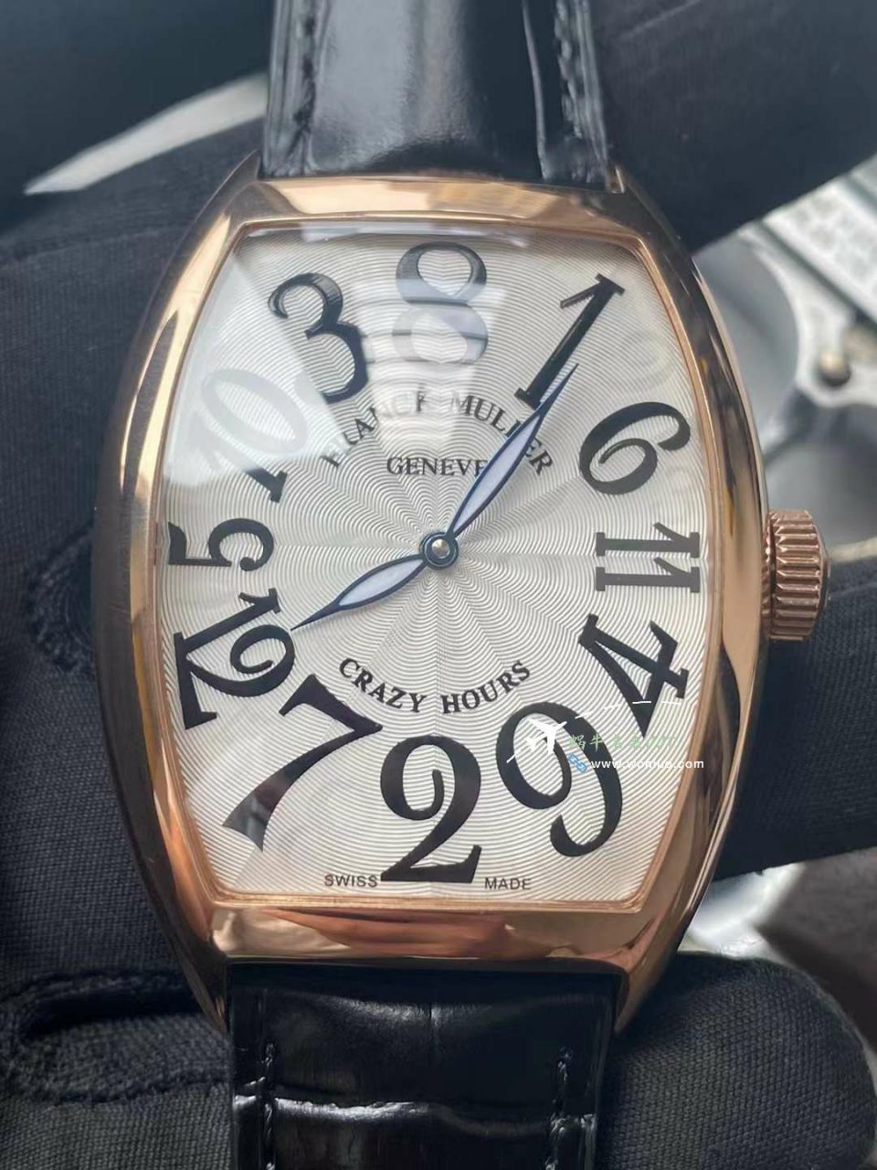  Video analysis Franck MullerCRAZY HOURS 系列8880 CH  top 复刻高仿乱跳时间玫瑰金 watchcase 黑色时标白盘 wrist watch  / FL082