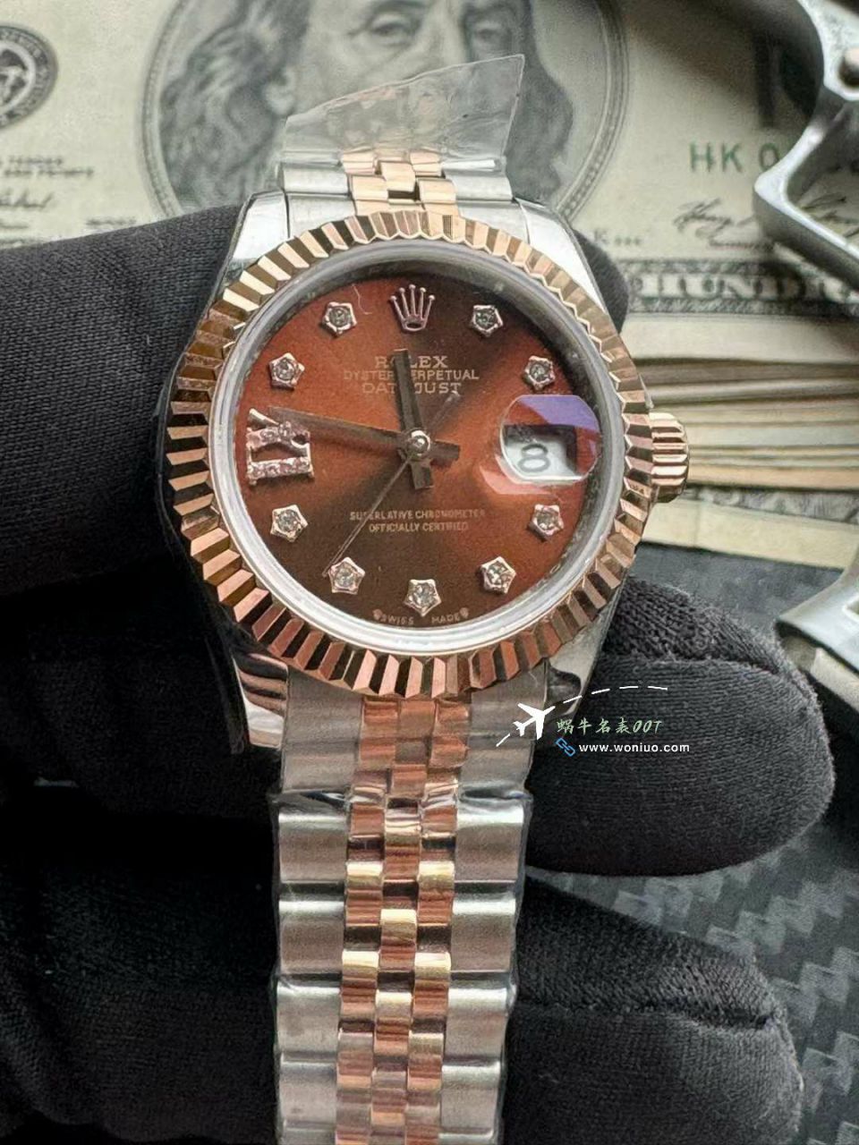  Rolex 女装  Datejust 28毫米m279171-0003复刻高仿巧克力色盘 wrist watch  / R855