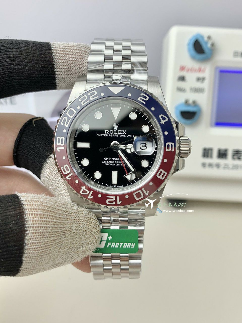  Video analysis  top 复刻C+V3 Rolex  GMT MASTER II高仿可乐圈m126710blro-0001 wrist watch  / R856