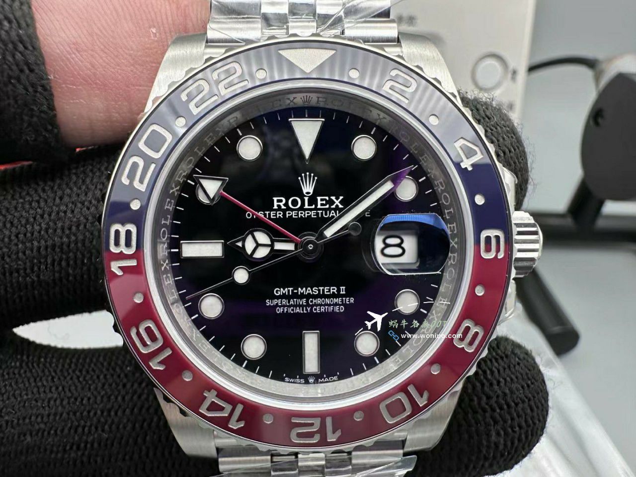  Video analysis  top 复刻C+V3 Rolex  GMT MASTER II高仿可乐圈m126710blro-0001 wrist watch  / R856