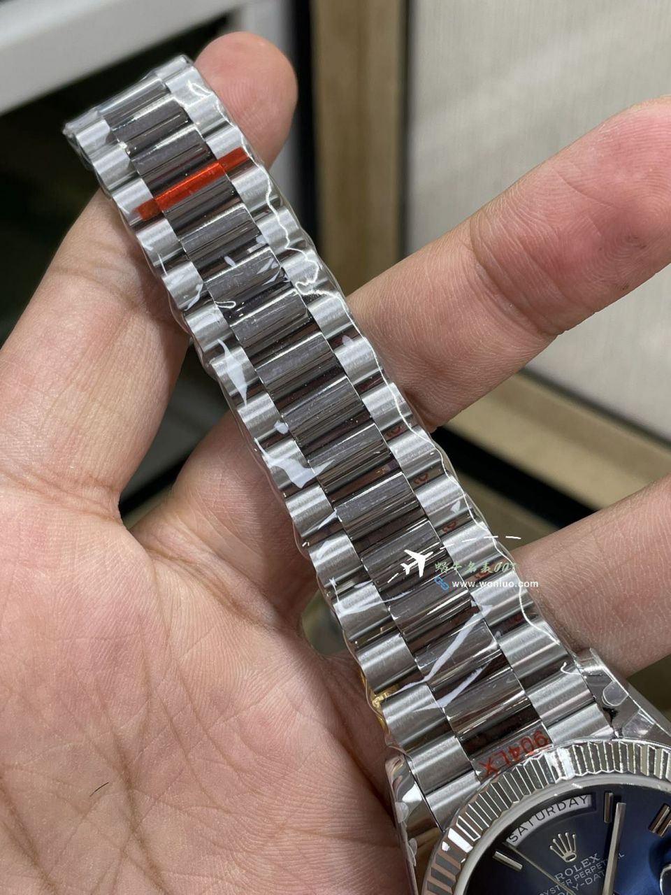 QF Rolex DD Day-Date  Adding weight 版本复刻高仿罗马烟熏绿m228238-0069，渐变蓝m228236-0024，渐变灰m228235-0055 / R857