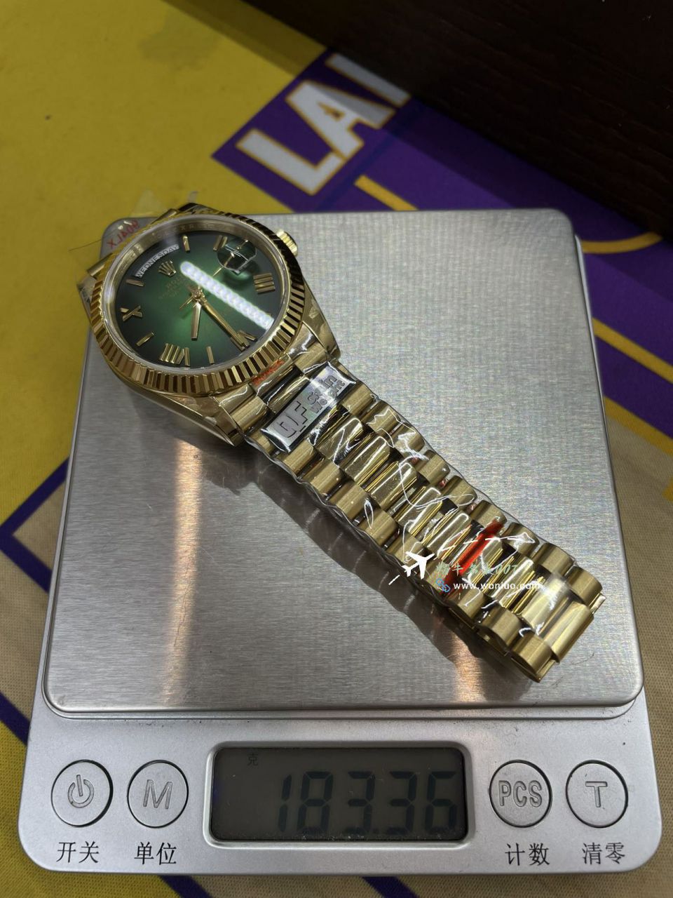 QF Rolex DD Day-Date  Adding weight 版本复刻高仿罗马烟熏绿m228238-0069，渐变蓝m228236-0024，渐变灰m228235-0055 / R857