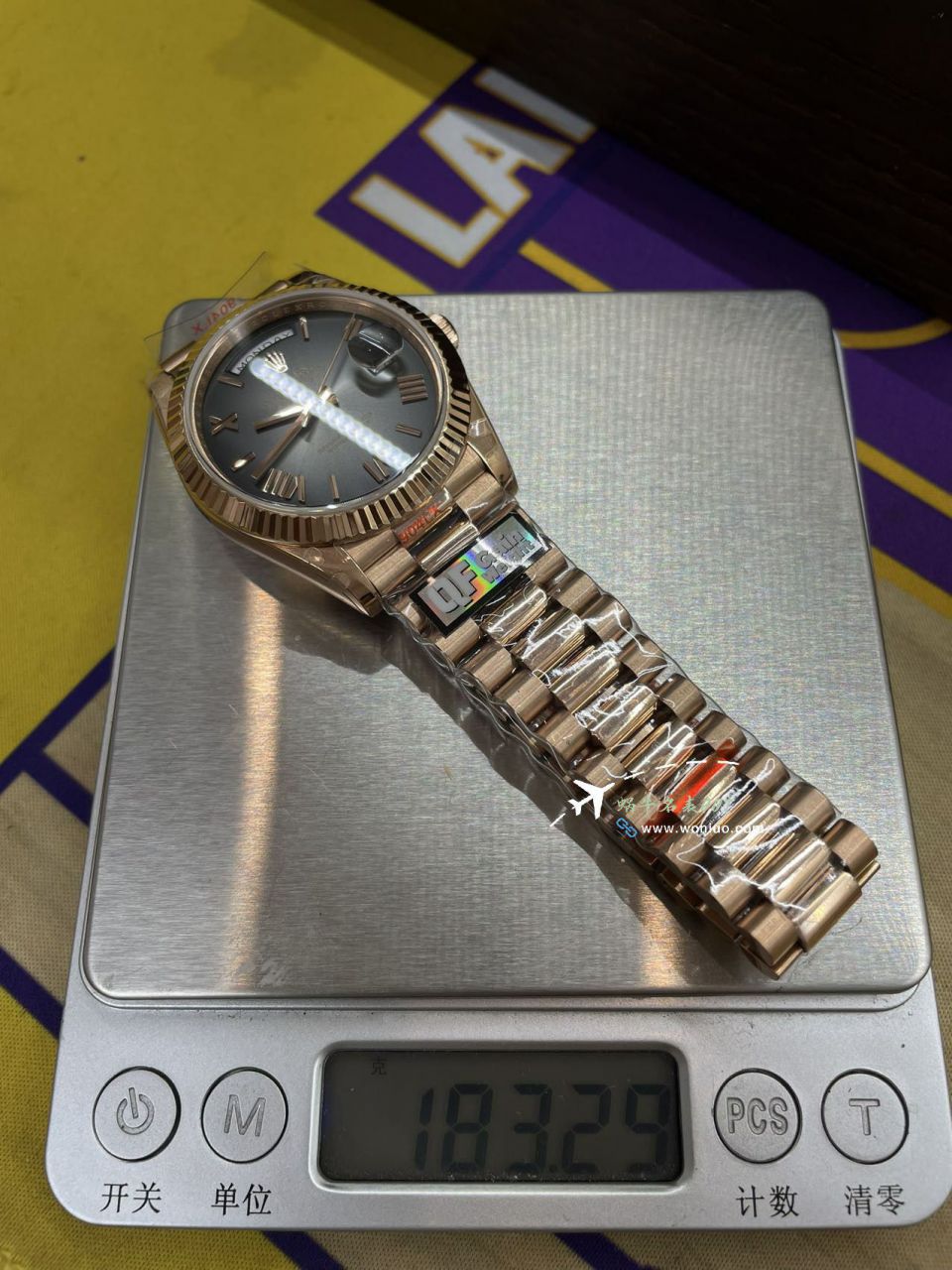 QF Rolex DD Day-Date  Adding weight 版本复刻高仿罗马烟熏绿m228238-0069，渐变蓝m228236-0024，渐变灰m228235-0055 / R857