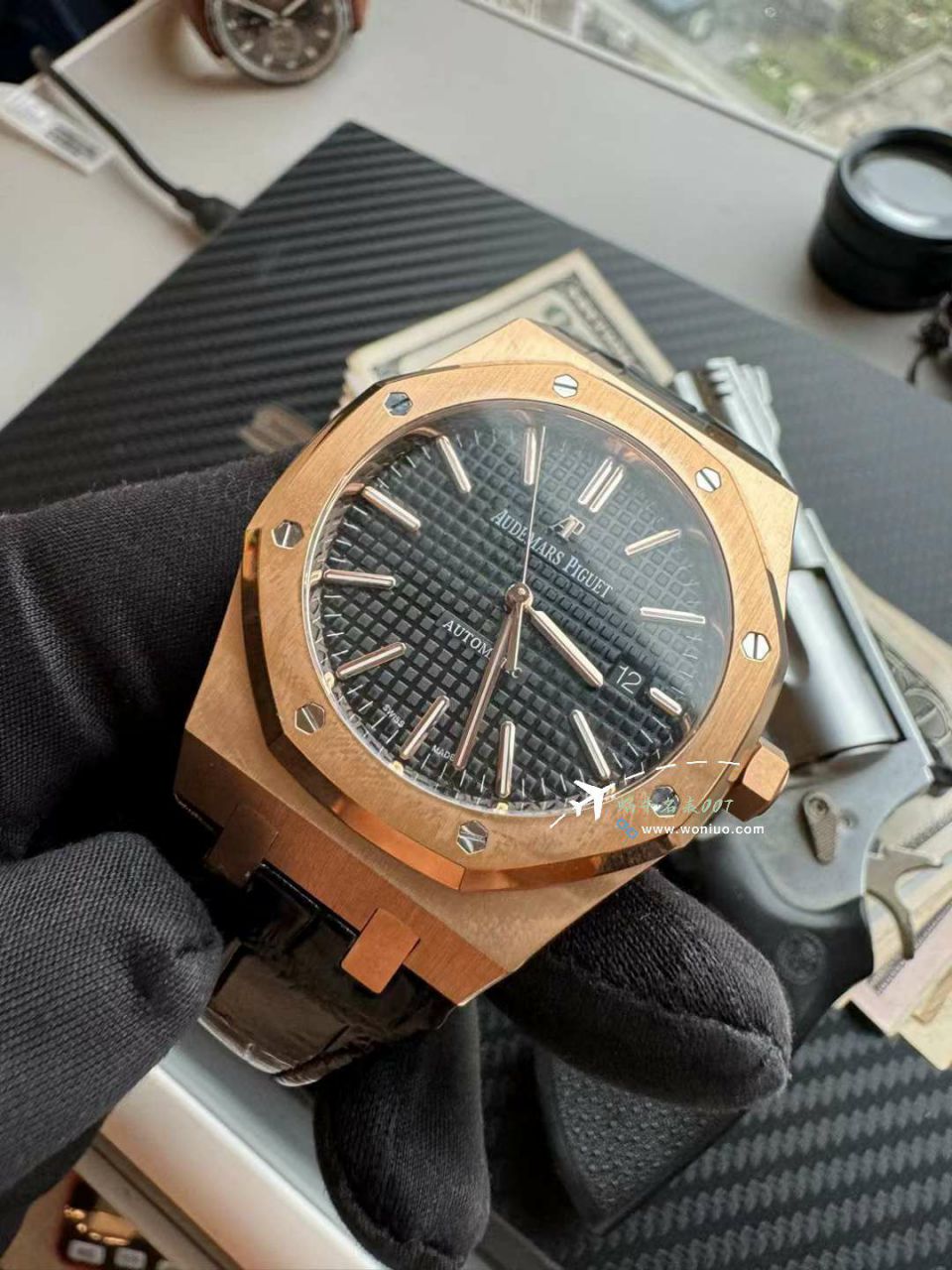  Video analysis APS Adding weight 版本Audemars Piguet 皇家橡树 Best 的复刻手表15400OR.OO.D002CR.01，15400OR.OO.D088CR.01 wrist watch  / AP277