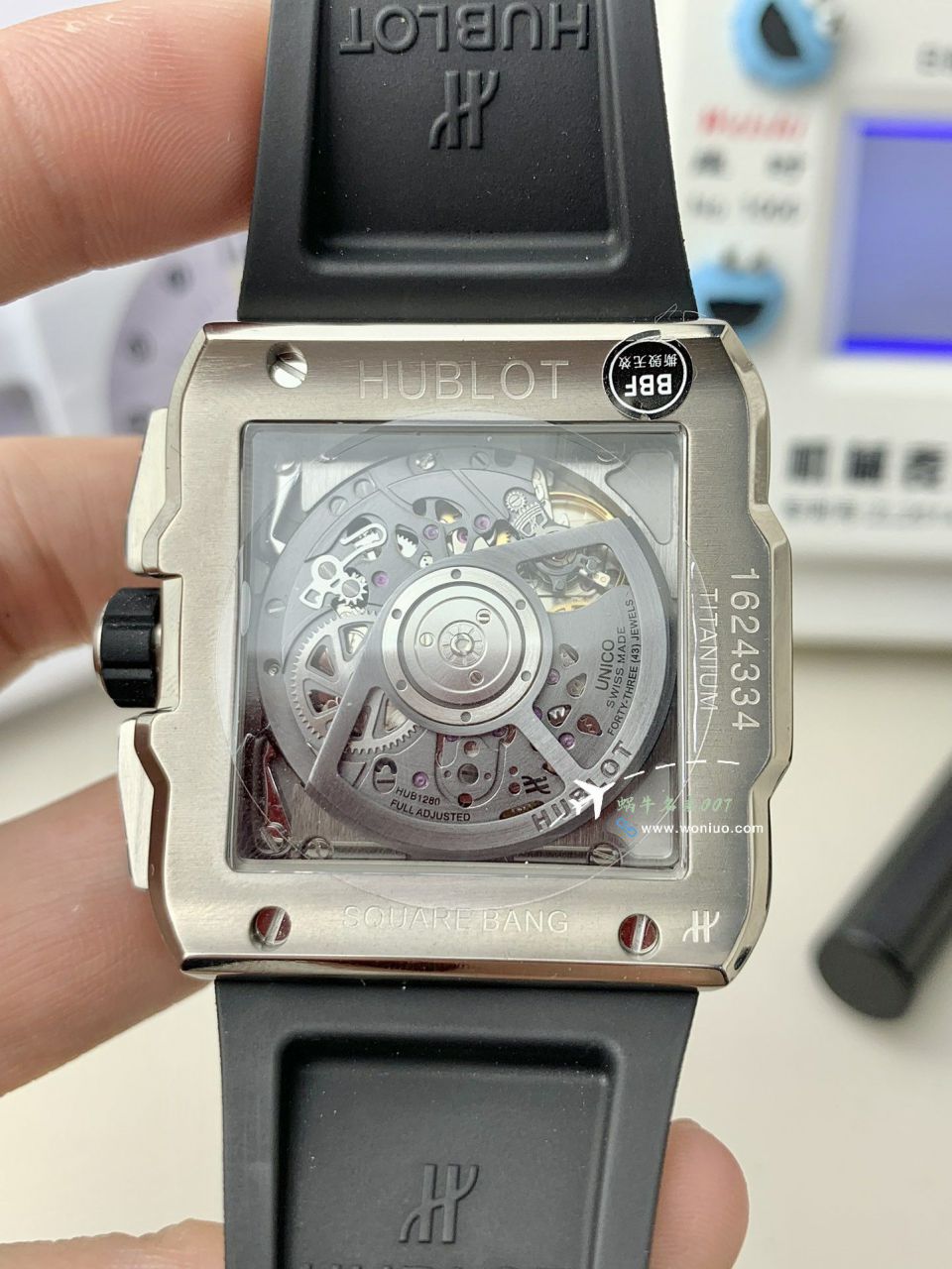 BBF hublot SQUARE BANG UNICO方形一比一复刻高仿表821.OX.0180.RX，821.OM.0180.RX，821.NM.0170.RX，821.NX.0170.RX / YB131