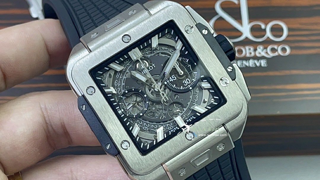 BBF hublot SQUARE BANG UNICO方形一比一复刻高仿表821.OX.0180.RX，821.OM.0180.RX，821.NM.0170.RX，821.NX.0170.RX / YB131