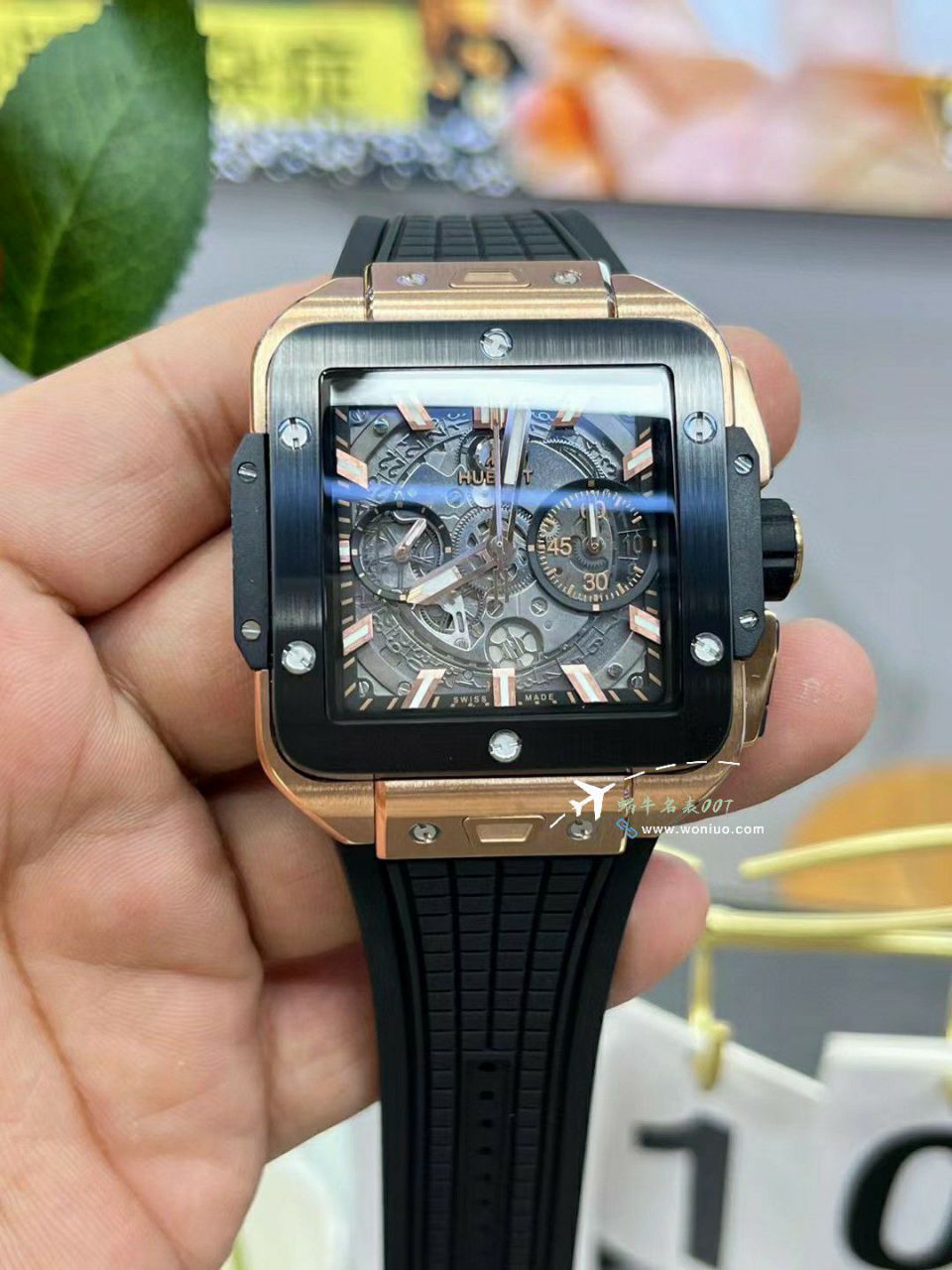 BBF hublot SQUARE BANG UNICO方形一比一复刻高仿表821.OX.0180.RX，821.OM.0180.RX，821.NM.0170.RX，821.NX.0170.RX / YB131