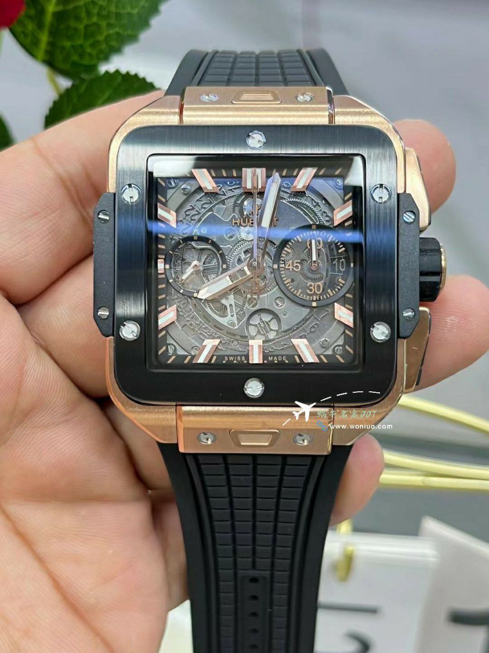 BBF hublot SQUARE BANG UNICO方形一比一复刻高仿表821.OX.0180.RX，821.OM.0180.RX，821.NM.0170.RX，821.NX.0170.RX / YB131