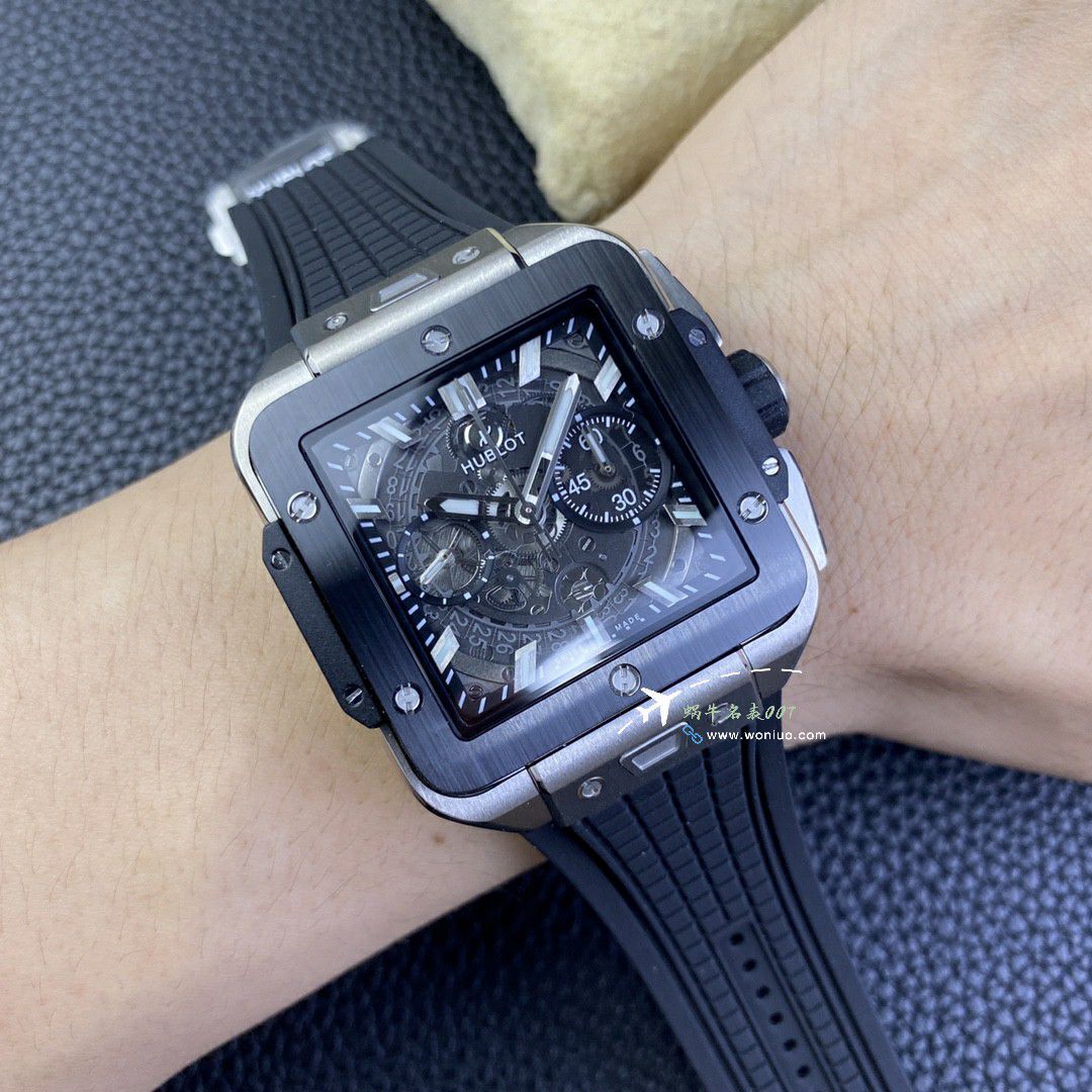 BBF hublot SQUARE BANG UNICO方形一比一复刻高仿表821.OX.0180.RX，821.OM.0180.RX，821.NM.0170.RX，821.NX.0170.RX / YB131