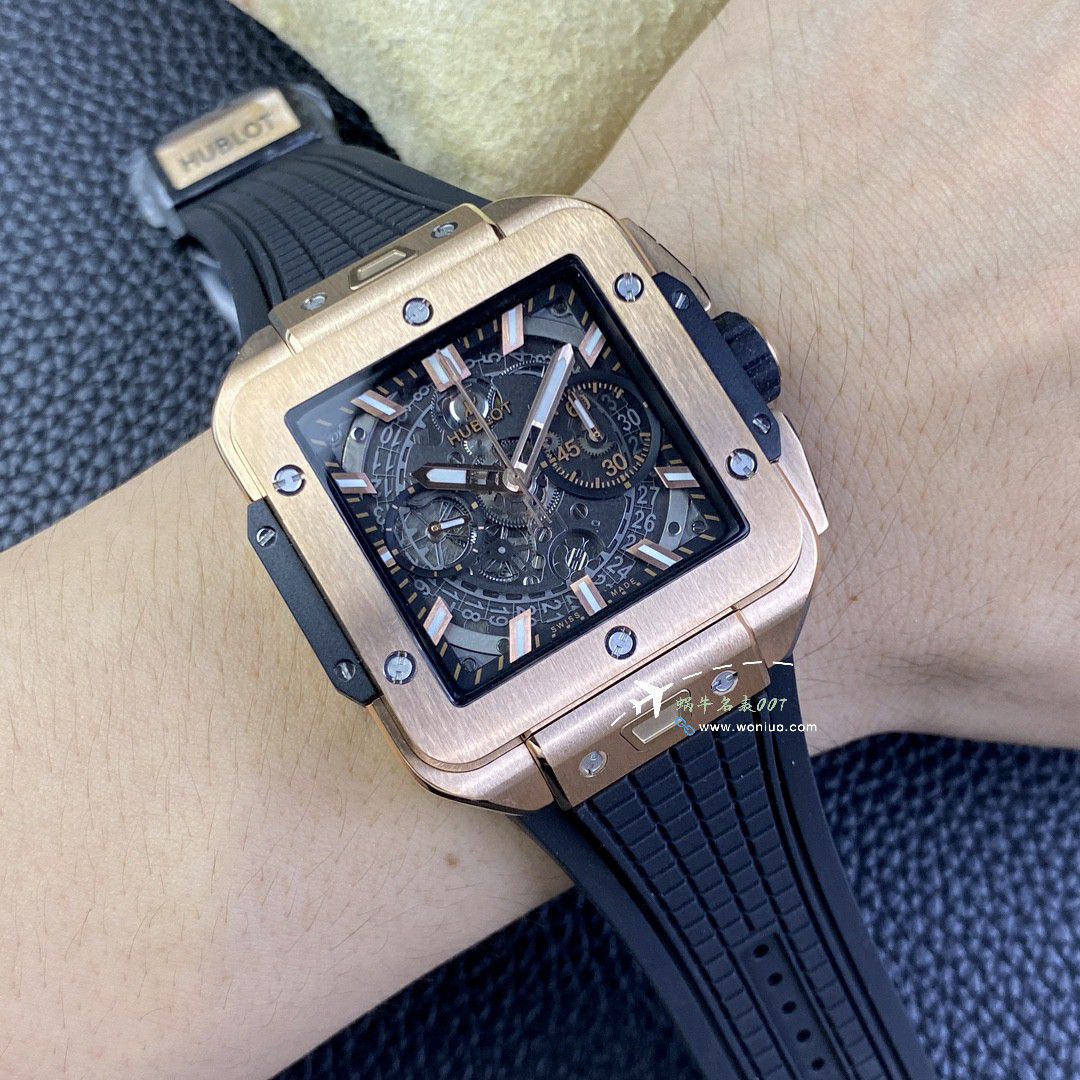 BBF hublot SQUARE BANG UNICO方形一比一复刻高仿表821.OX.0180.RX，821.OM.0180.RX，821.NM.0170.RX，821.NX.0170.RX / YB131