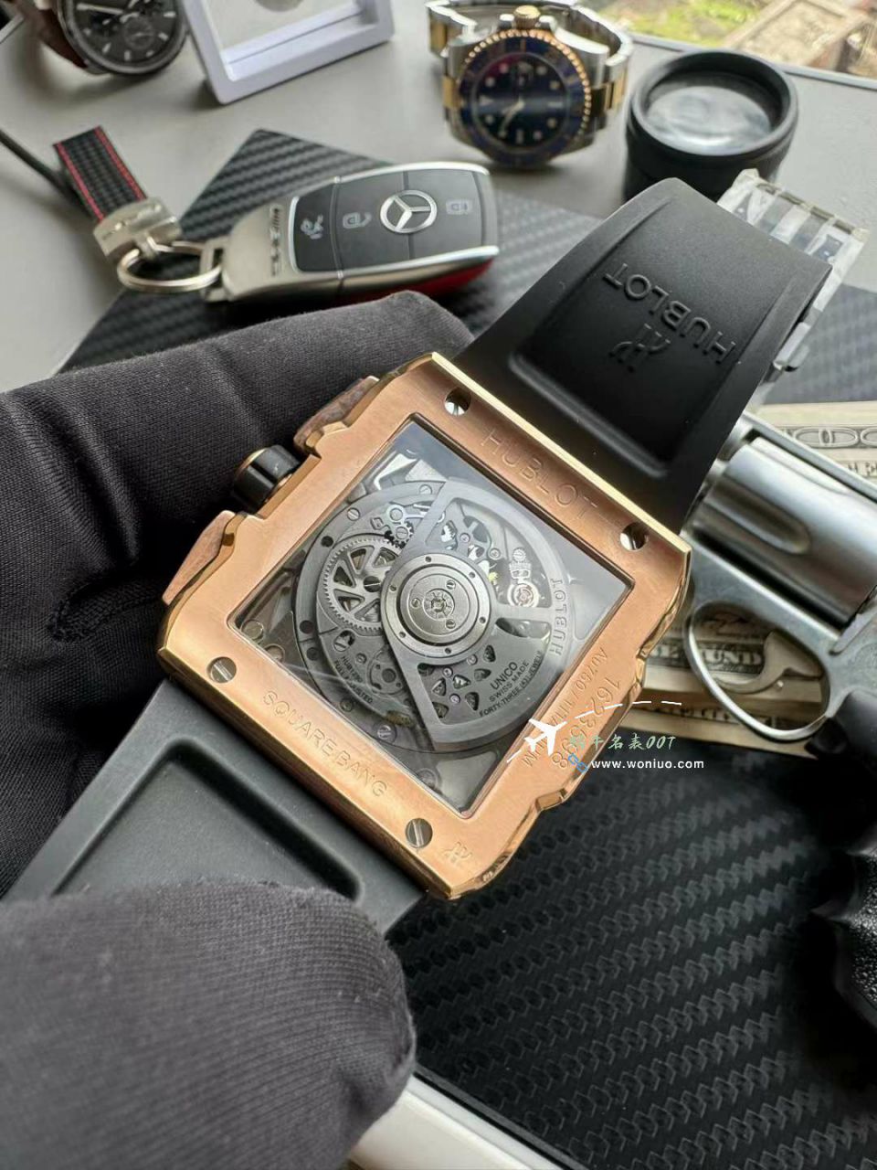  Best 的BBF hublot 恒宝方形SQUARE BANG UNICO一比一高仿复刻821.OM.0180.RX wrist watch  / YB133