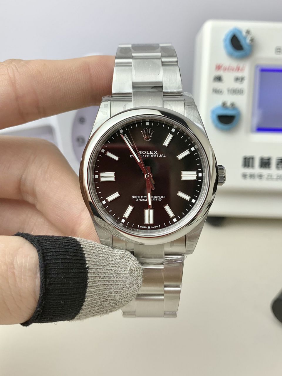 VS Rolex  oyster perpetual 动m124300-0002 wrist watch 41毫米一比一高仿黑恒动 / R859