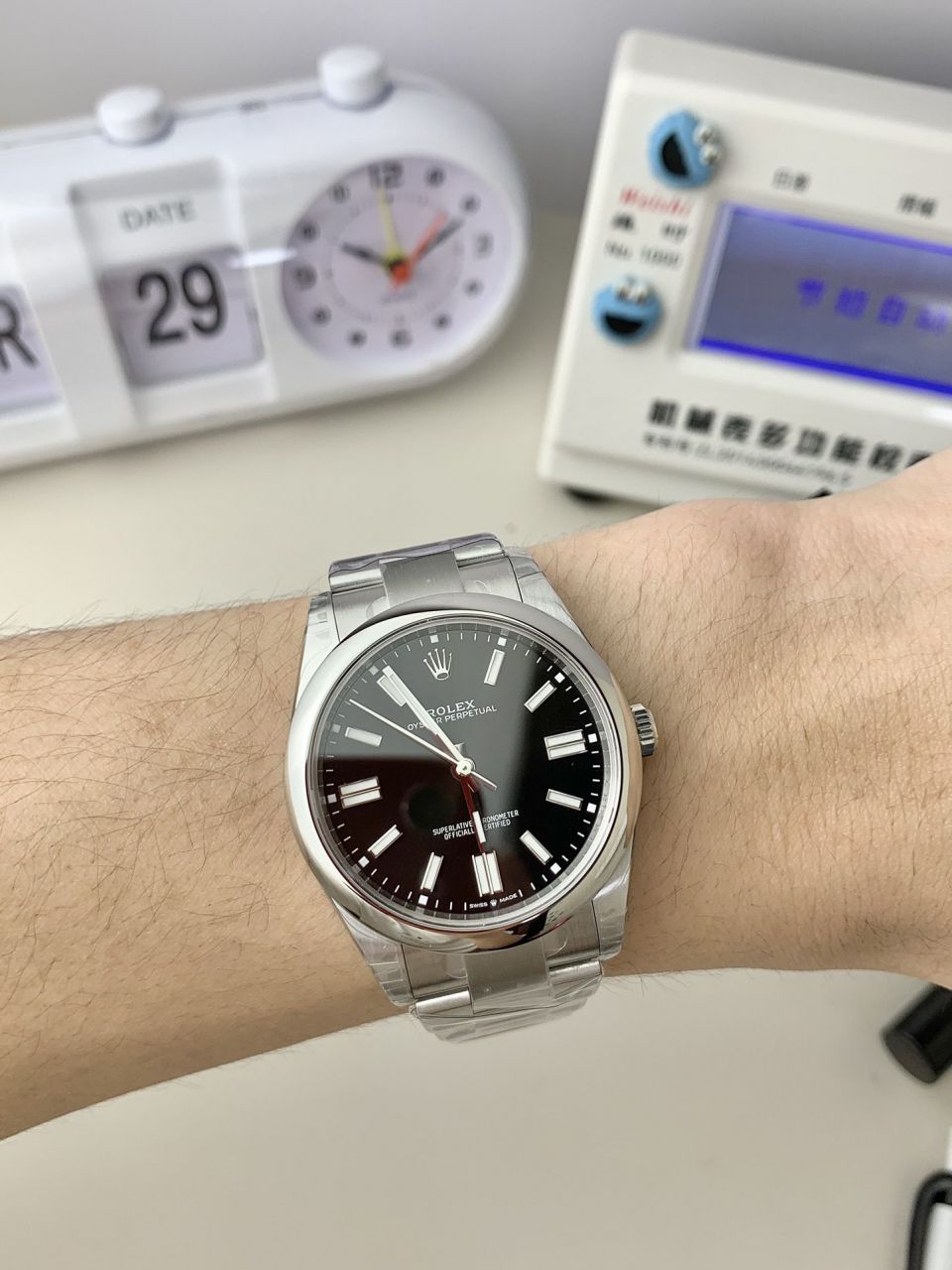 VS Rolex  oyster perpetual 动m124300-0002 wrist watch 41毫米一比一高仿黑恒动 / R859