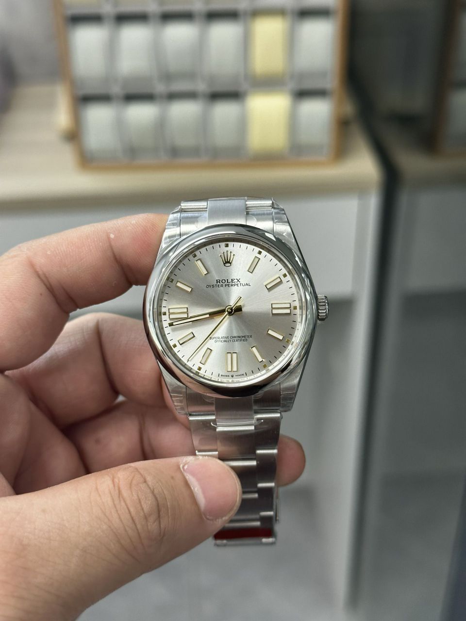 VS Rolex  oyster perpetual 动m124300-0002 wrist watch 41毫米一比一高仿黑恒动 / R859