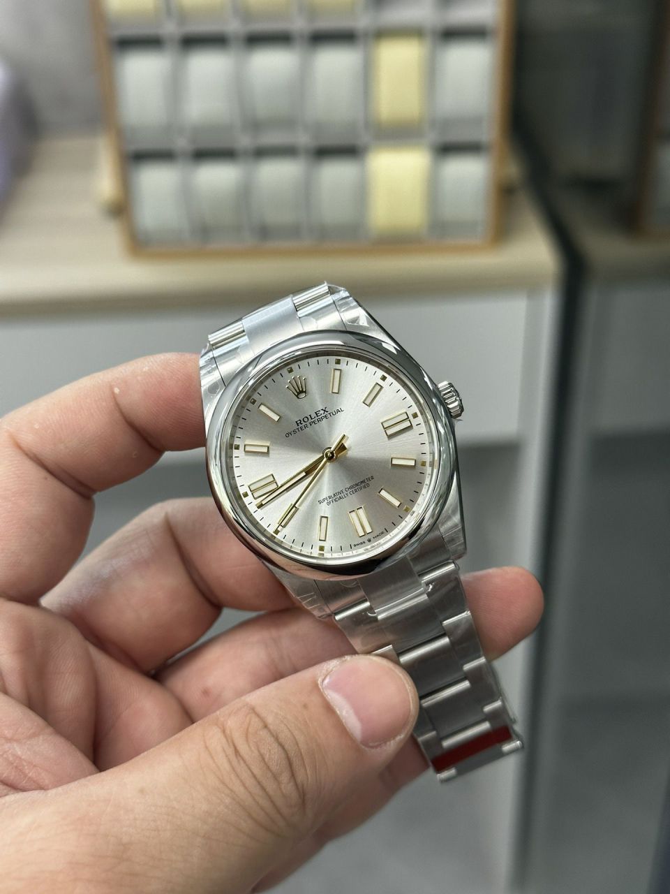 VS Rolex  oyster perpetual 动m124300-0002 wrist watch 41毫米一比一高仿黑恒动 / R859